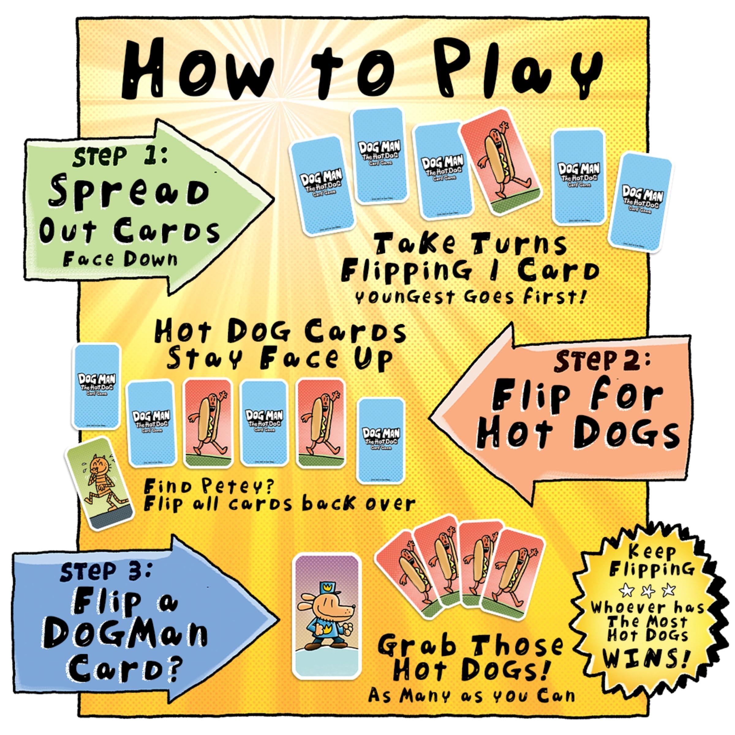 University Games Dog Man Hot Dog Card Game in a Tin , The Fast and Frenzied Collection Game for Kids Featuring Art from the Dog Man Books by Dav Pilkey, for Players Ages 6 and Up - Image 5