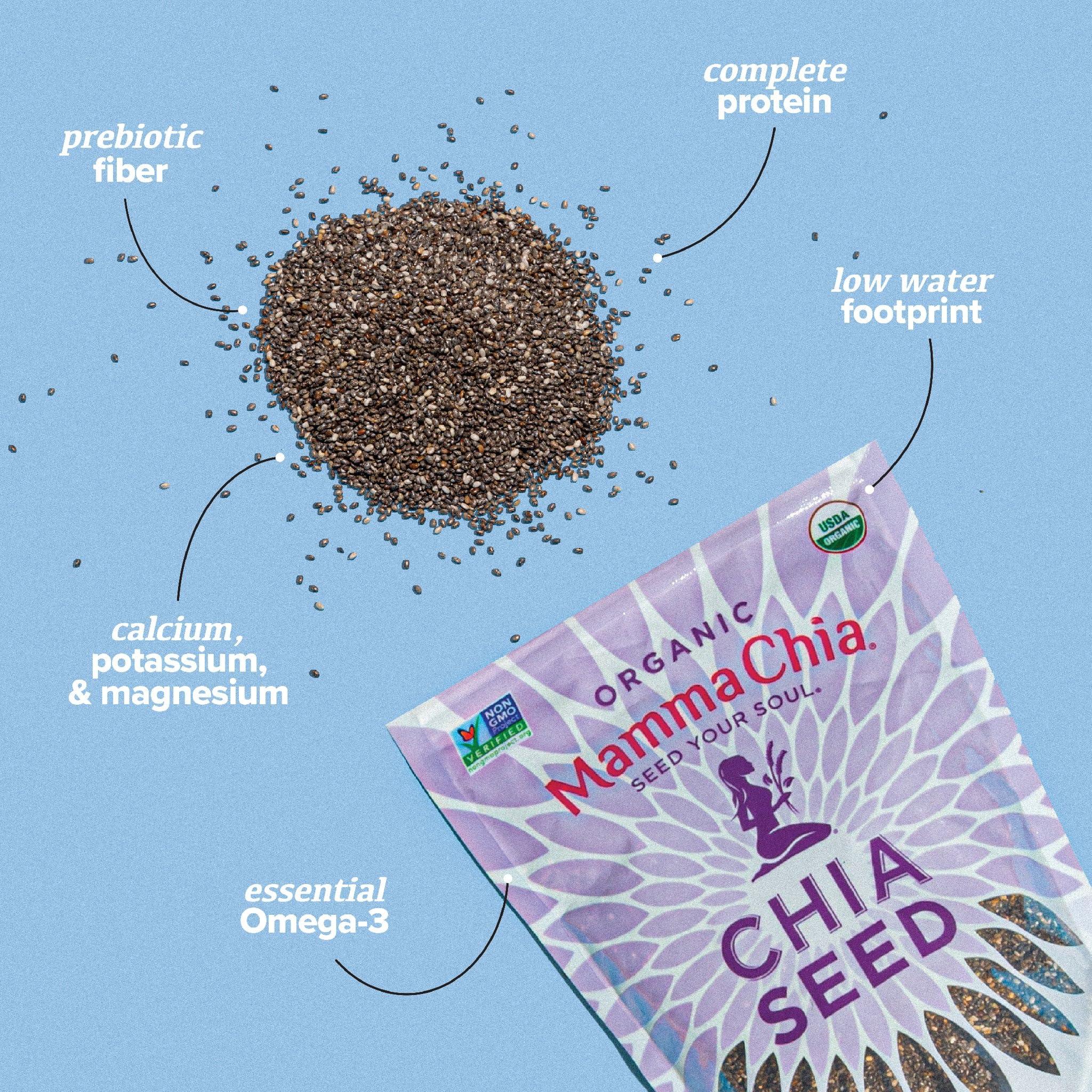 Mamma Chia Organic Chia Seeds, Black, 12 Ounce (Pack of 1) - Image 2