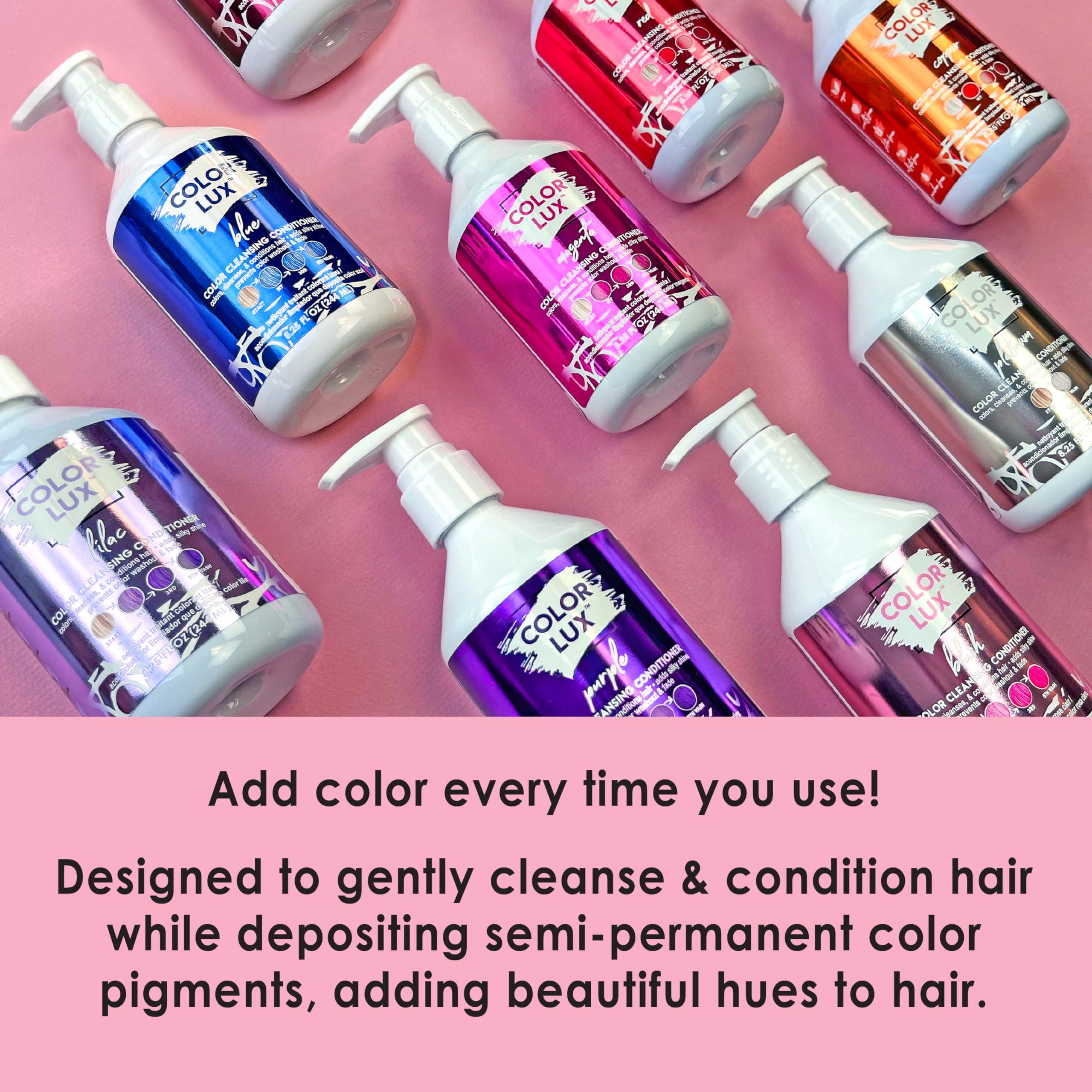 Color Lux Color Cleansing Conditioner, Sangria, 3-in-1 Buildable Color Depositing Formula, Vegan, Sulfate-Free, Paraben-Free, 8.25 oz - Image 3