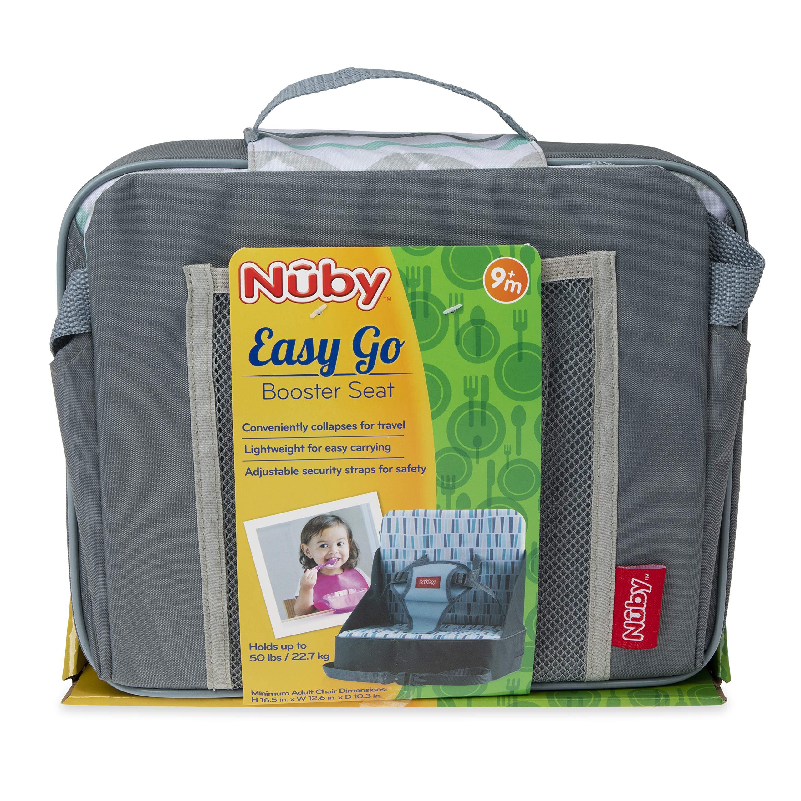 Nuby Easy Go Booster Seat - Travel Booster Seat for Babies and Toddlers - Holds Up to 35 Pounds - 9+ Months - Gray - Image 10