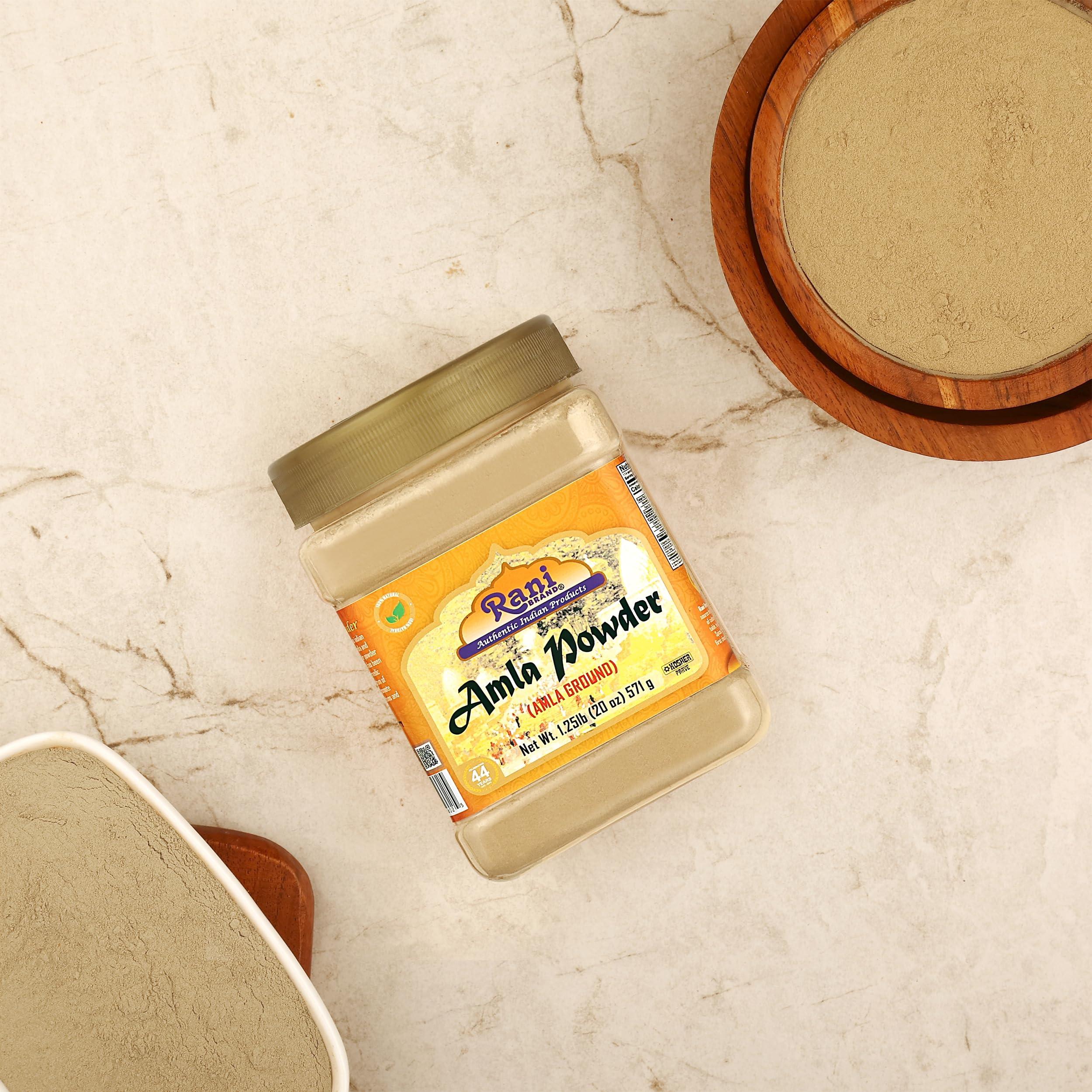 Rani Amla Powder (Indian Gooseberry) 20oz (1.25lbs) 571g PET Jar ~ All Natural | No Color | Gluten Friendly | Vegan | NON-GMO | Kosher | No Salt or fillers | Indian Origin - Image 3
