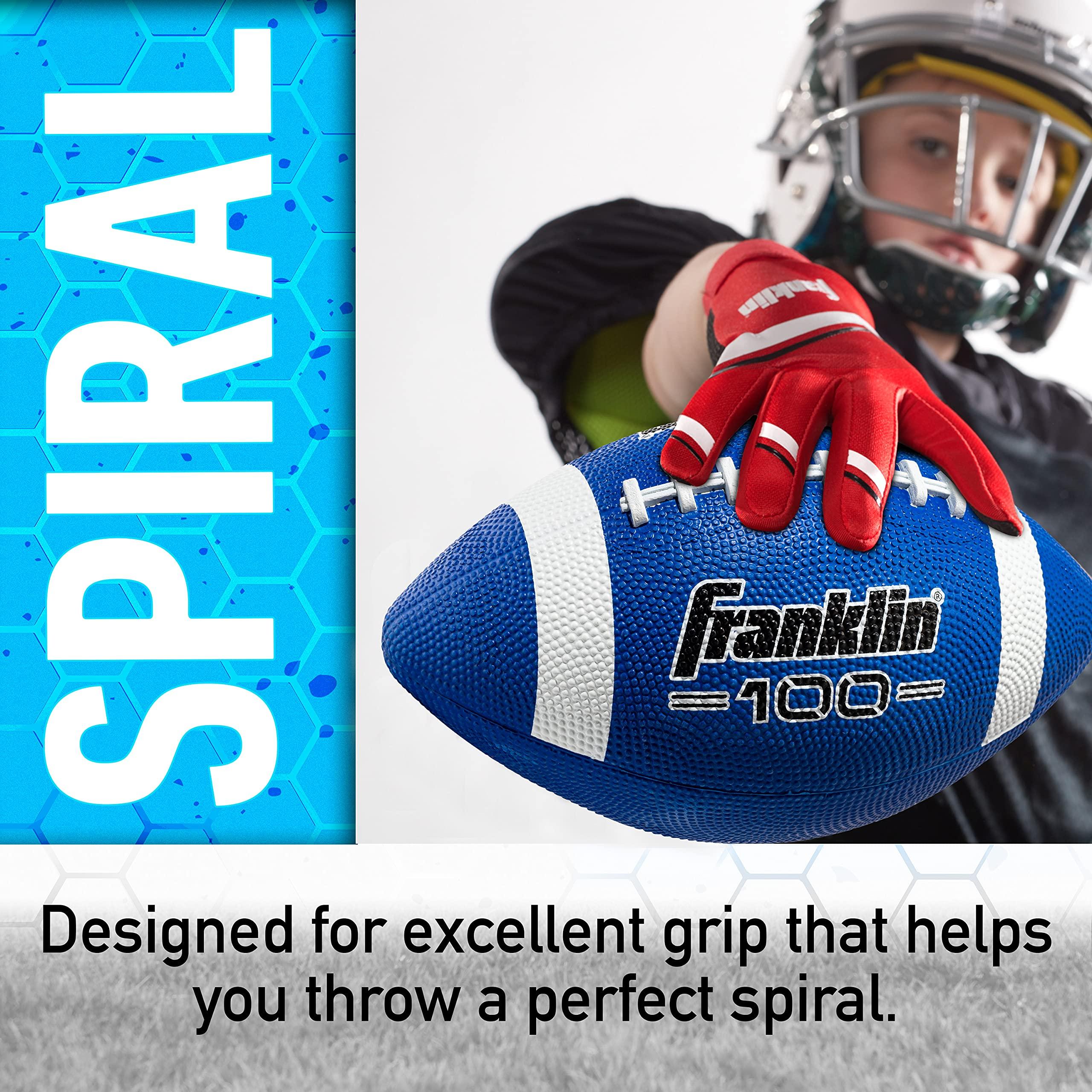 Franklin Sports Kids Junior Grip-Rite Youth Junior Size Rubber Footballs - Peewee Kids Durable Outdoor Footballs - Single & Bulk Packs Available - Image 5