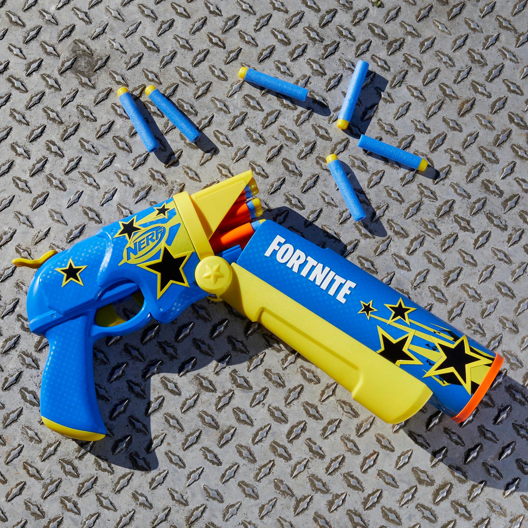 Nerf Fortnite Half Tone Hero Blaster, Bonus Code to Unlock Half Tone Hero Wrap in The Game, Break Open Loading, 12 Nerf Elite Darts, Fortnite Gifts (Amazon Exclusive) - Image 2