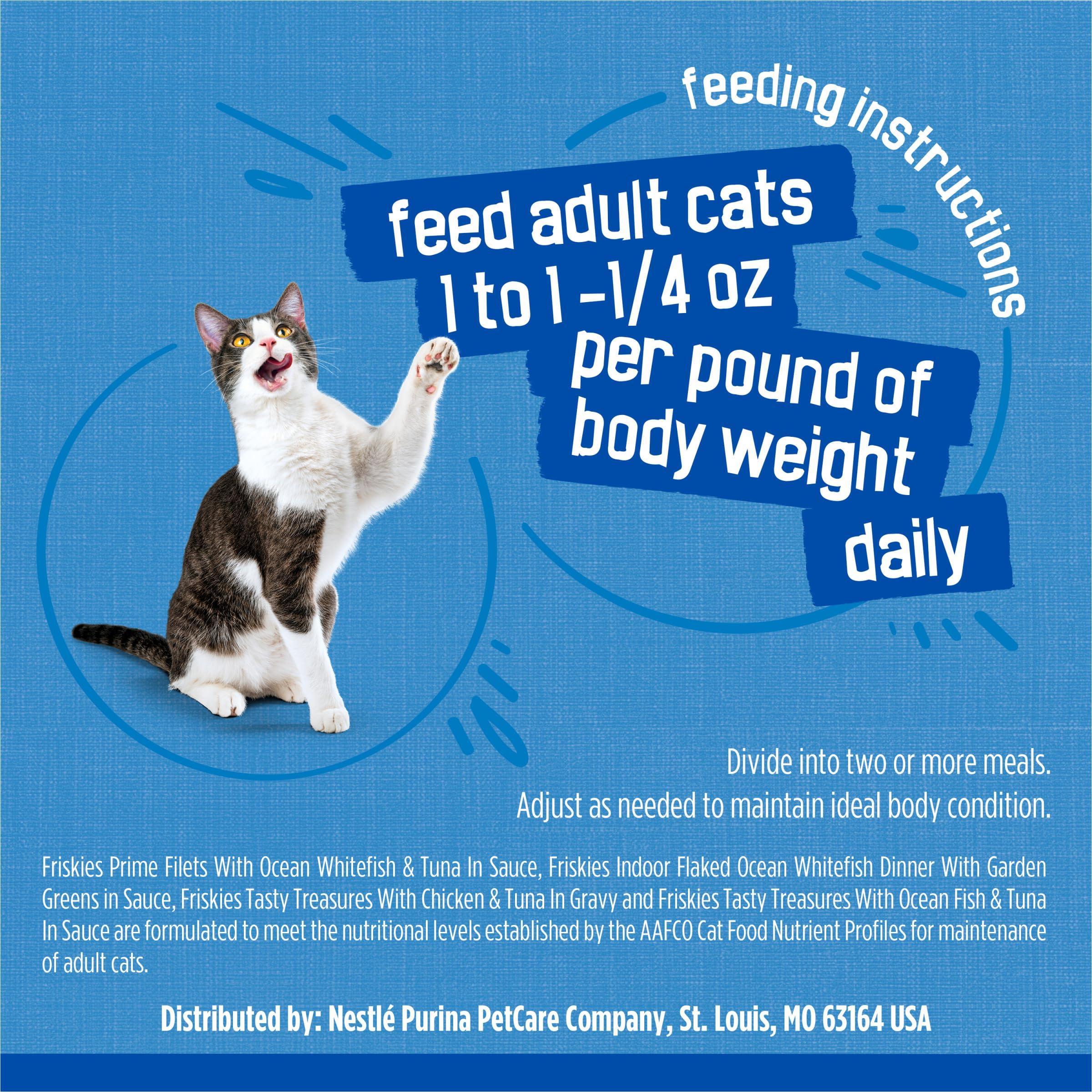 Purina Friskies Wet Cat Food Variety Pack, Oceans of Delight Flaked and Prime Filets - (Pack of 40) 5.5 oz. Cans - Image 10