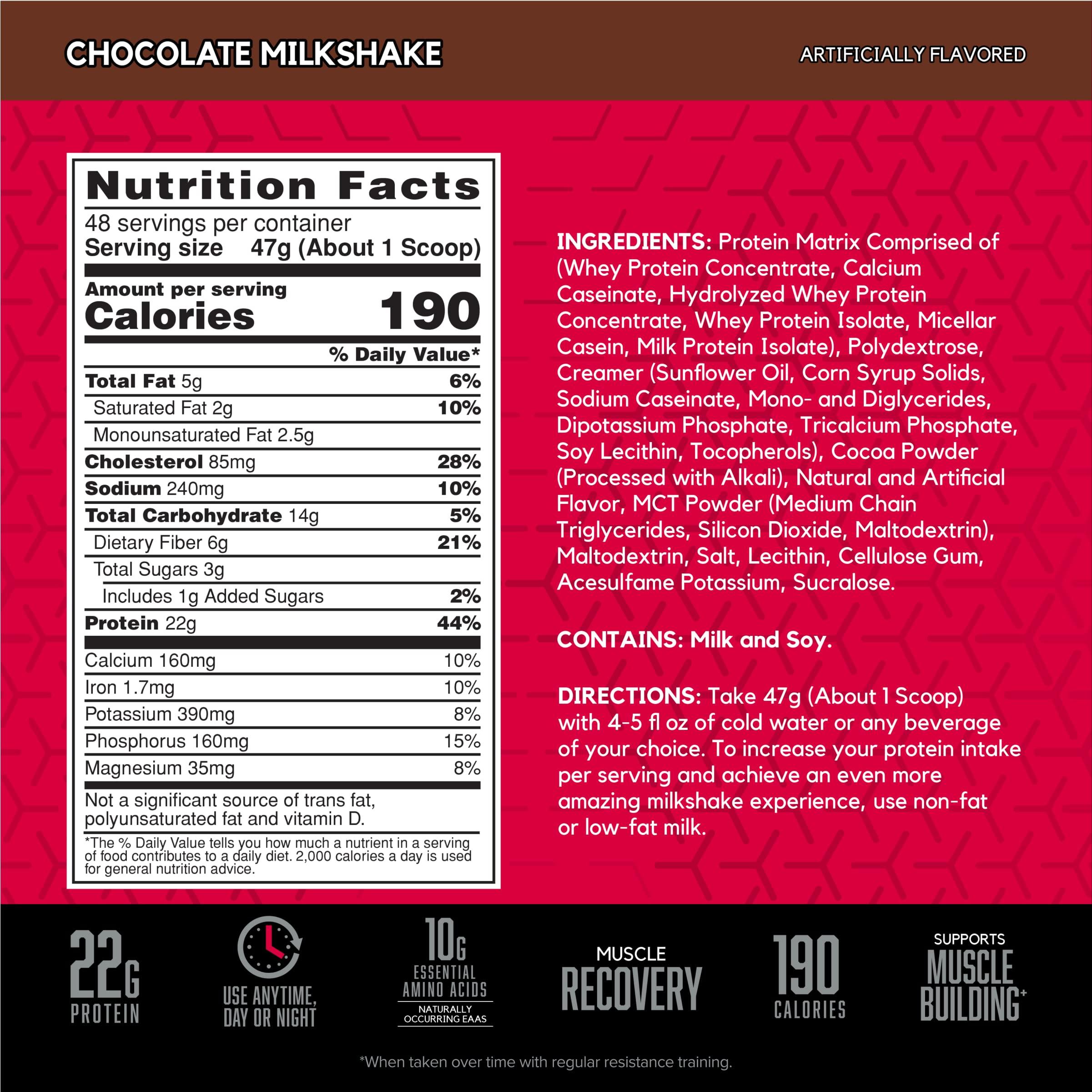BSN SYNTHA-6 Whey Protein Powder with Micellar Casein, Milk Protein Isolate, Chocolate Milkshake, 48 Servings (Packaging May Vary) - Image 2