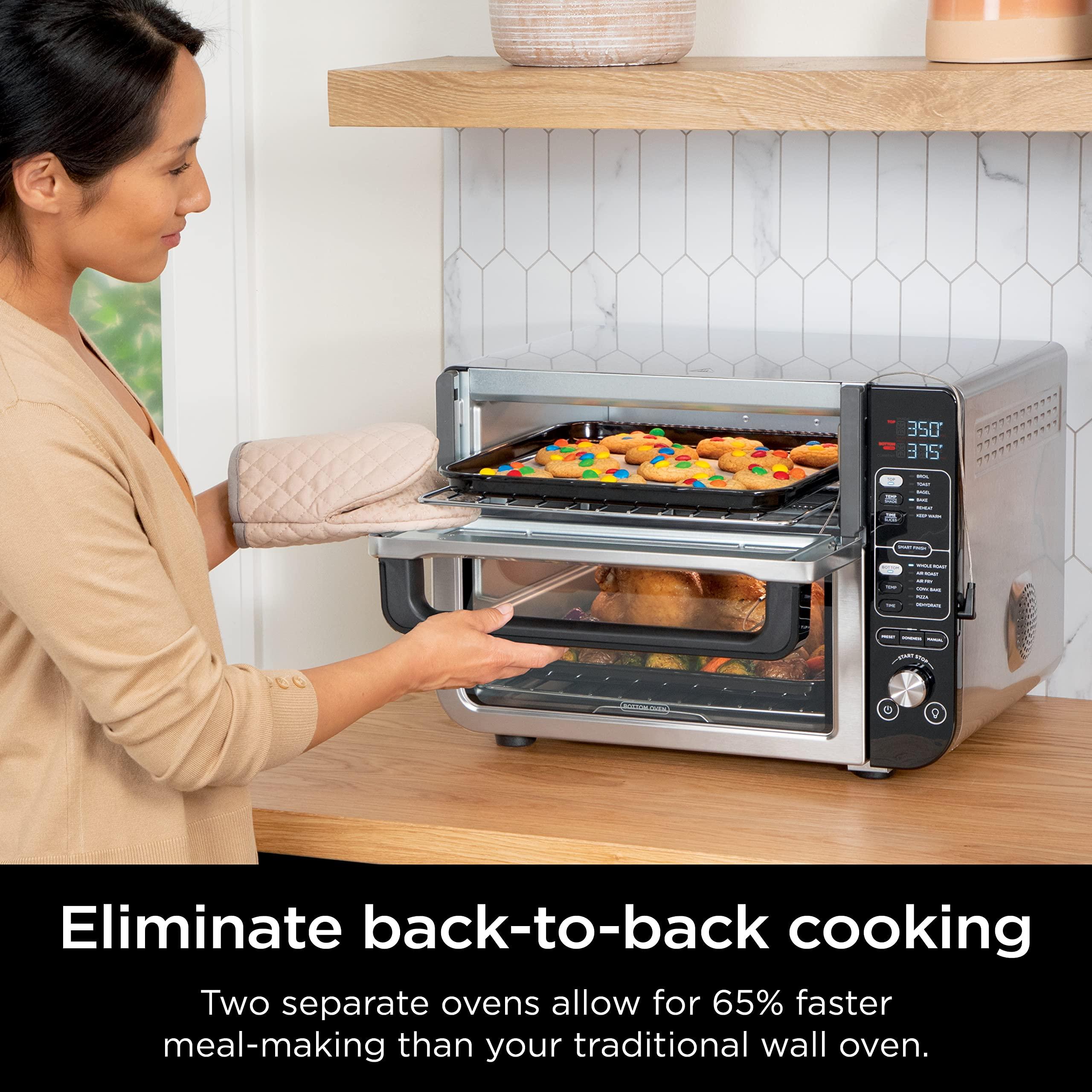 Ninja DCT451 Smart Double Oven, Rapid Top Convection, Air Fry Bottom, 12-in-1, FlexDoor, Thermometer, FlavorSeal, Smart Finish, Stainless Steel, pack of 1 - Image 7