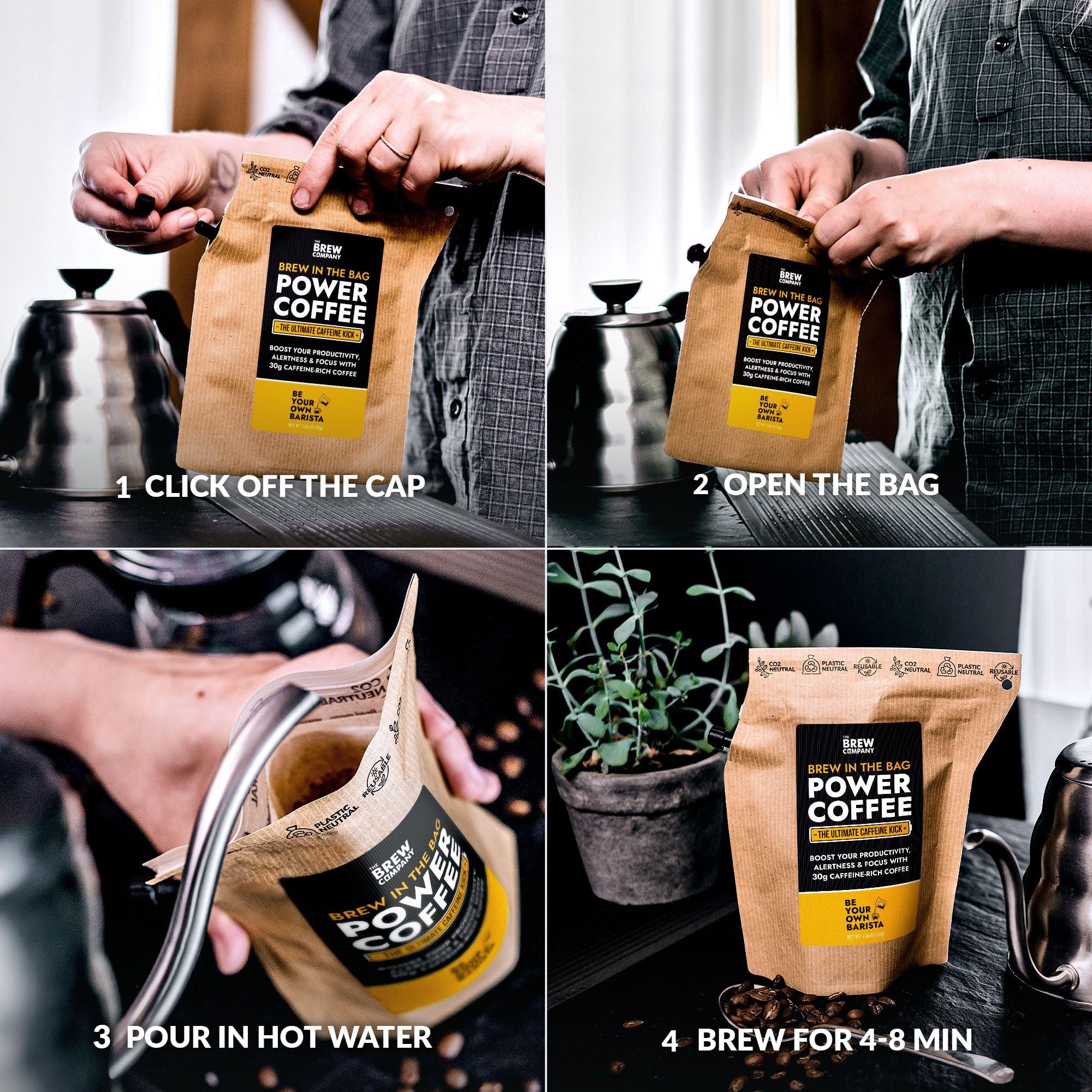 Extra Strong Highly Caffeinated Ground Coffee - 1 Coffeebrewer with Natural Strong Coffee | Brew & Enjoy Anytime, Anywhere | Power Coffee for Camping, Athletes & Gamers - Image 7