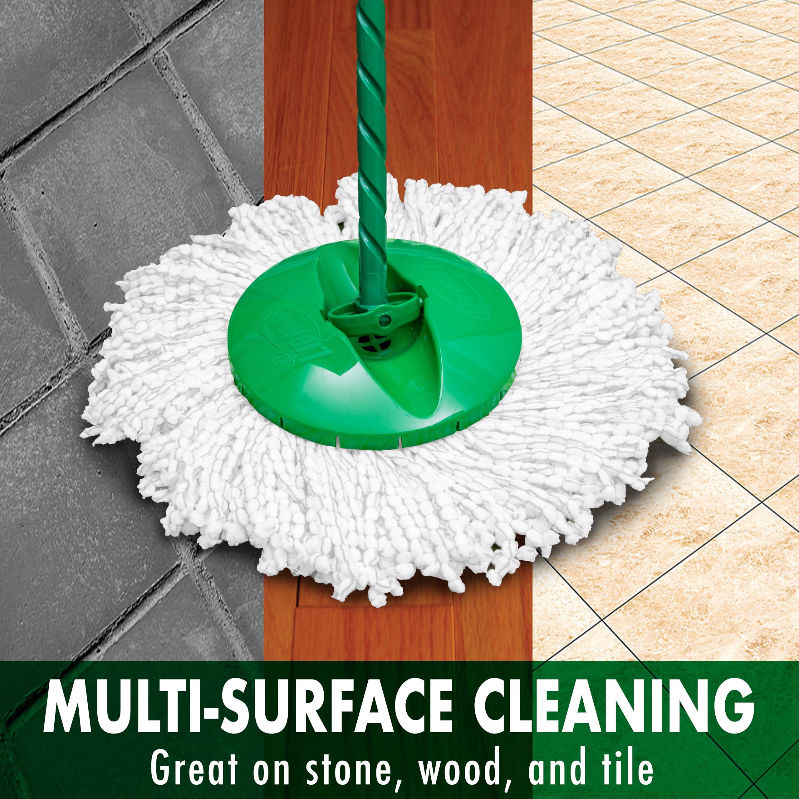 Libman Tornado Spin Mop System with 3 Refill Heads, Microfiber Spinning Mop and Bucket with Wringer Set for Home, Floor Cleaning of Hard-Wood, Laminate, Tile, All Surface Cleaner, 4 Total Mop Heads - Image 7