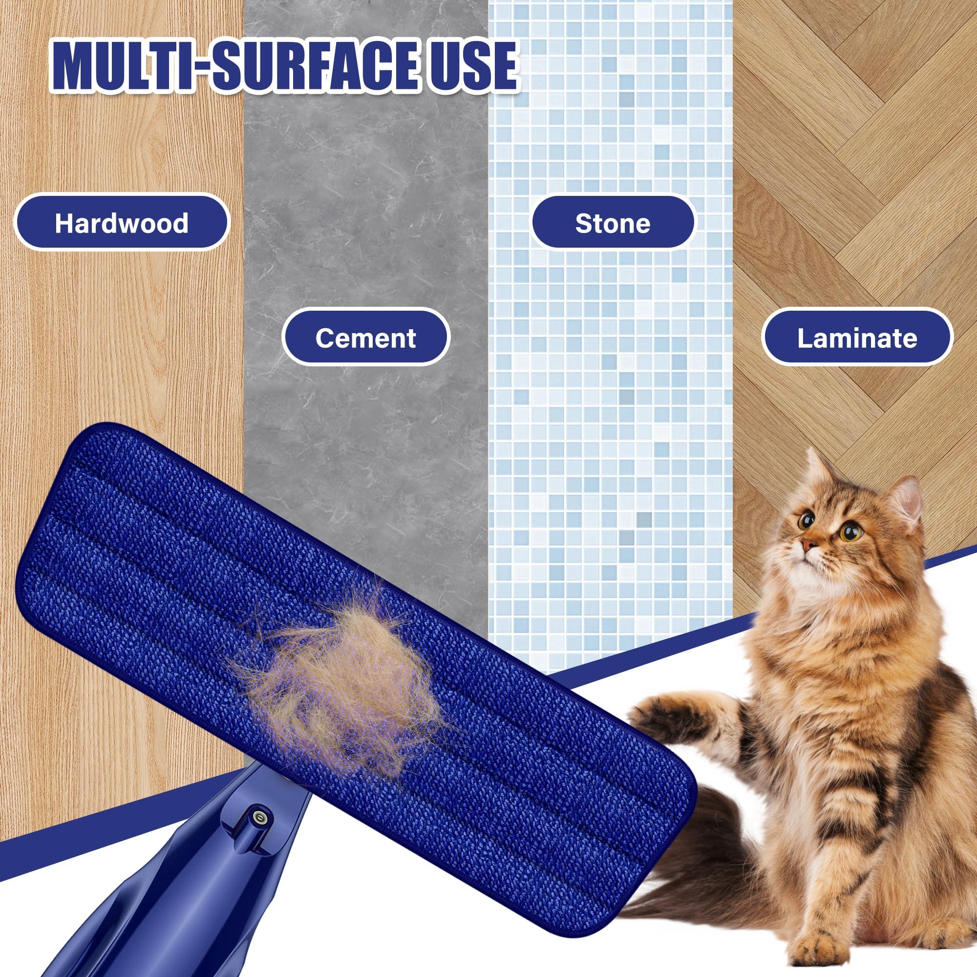 Microfiber Spray Mop for Floors Cleaning: Wet Dry Hardwood Floor Mops with 3 Washable Reusable Pads for Swiffer Powermop - Flat Mop with Sprayer for Tile Wood Laminate Vinyl Marble - Image 7
