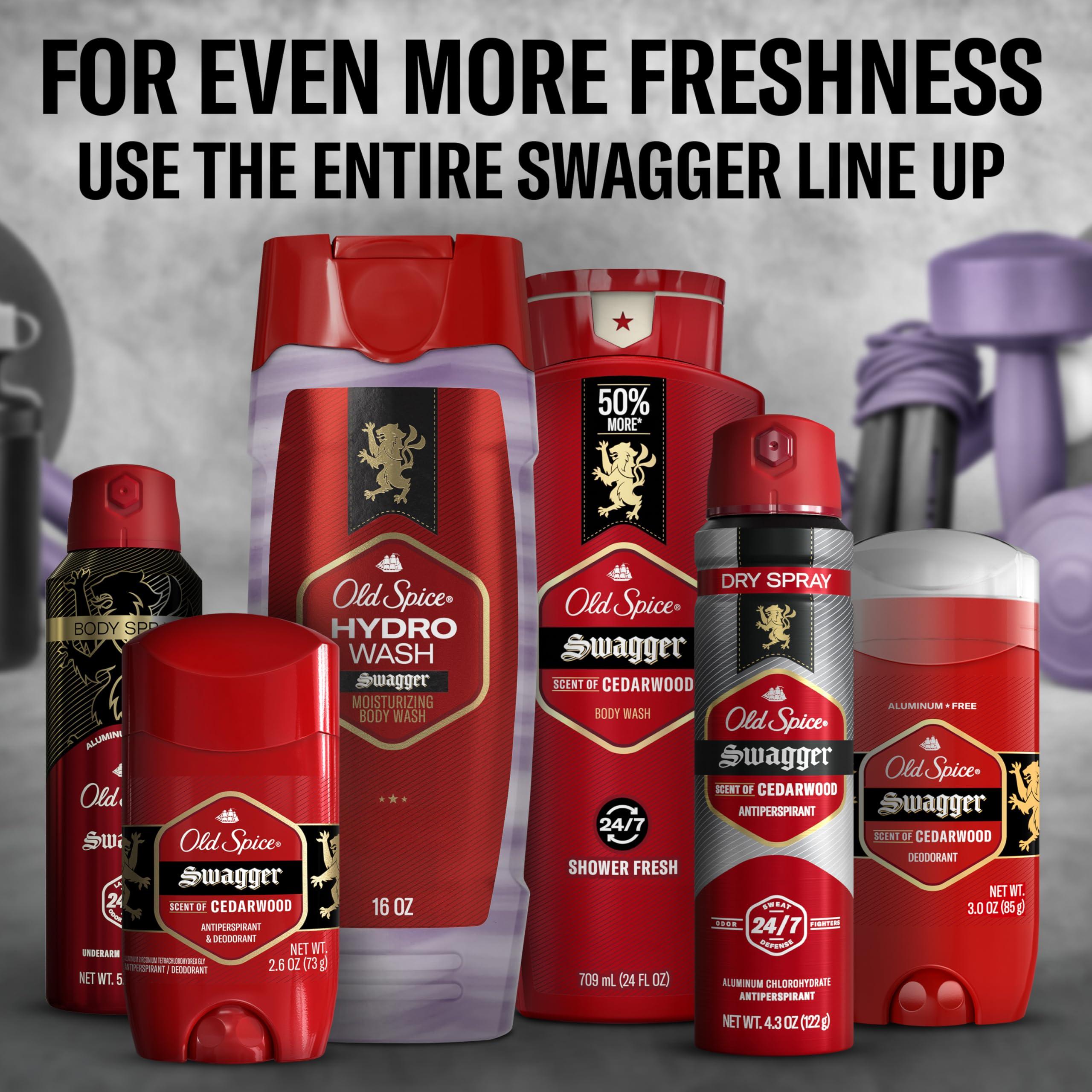 Old Spice Moisturizing Body Wash for Men, Hydro Wash, 2-in-1 Long Lasting Scent & Deep Hydration, 24/7 Shower Fresh, Smoother Swagger Scent, 16 oz (Pack of 4) - Image 7
