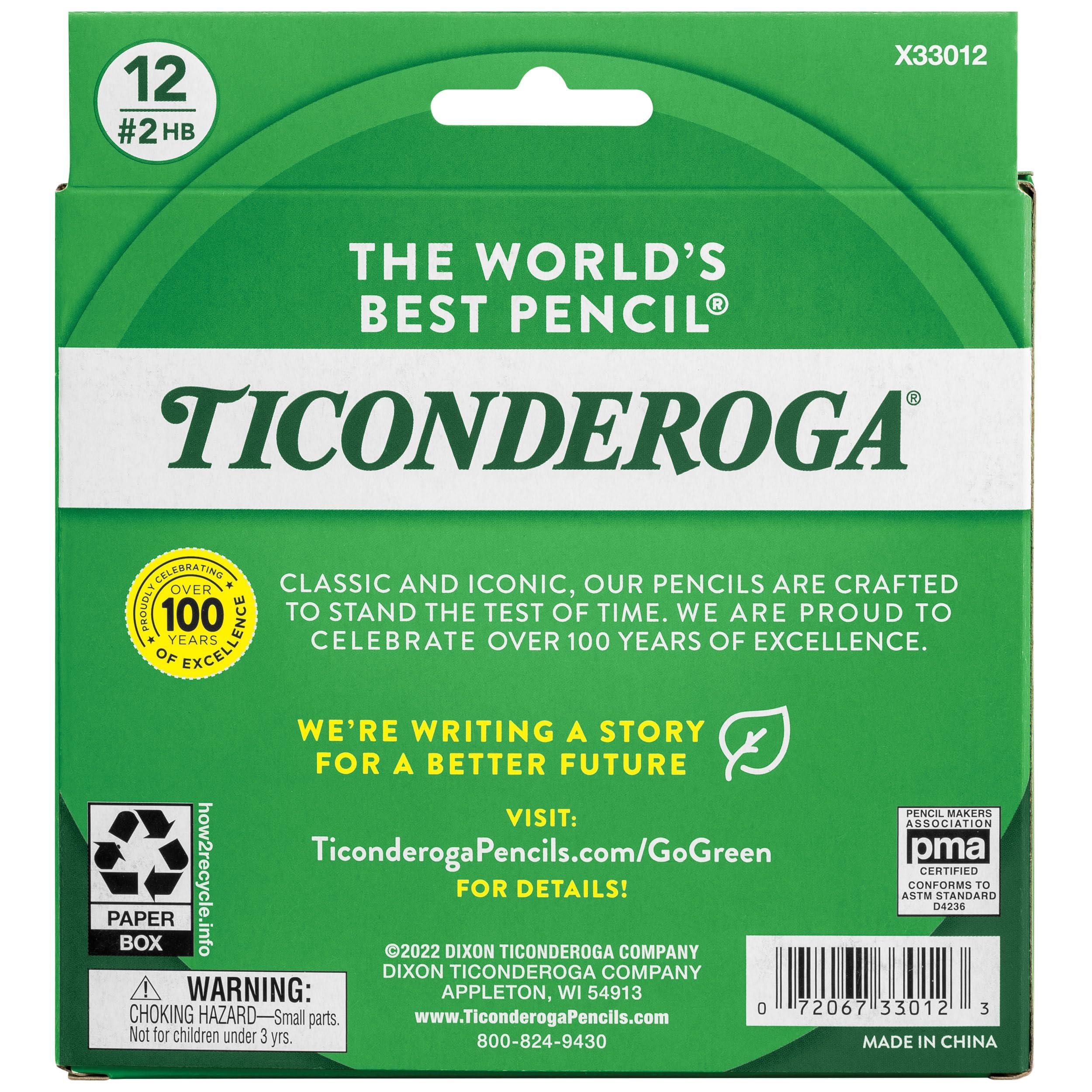 Ticonderoga My First Short Triangular Wood-Cased Pencils, #2 HB Soft, With Erasers, Yellow, 12 Count - Image 2
