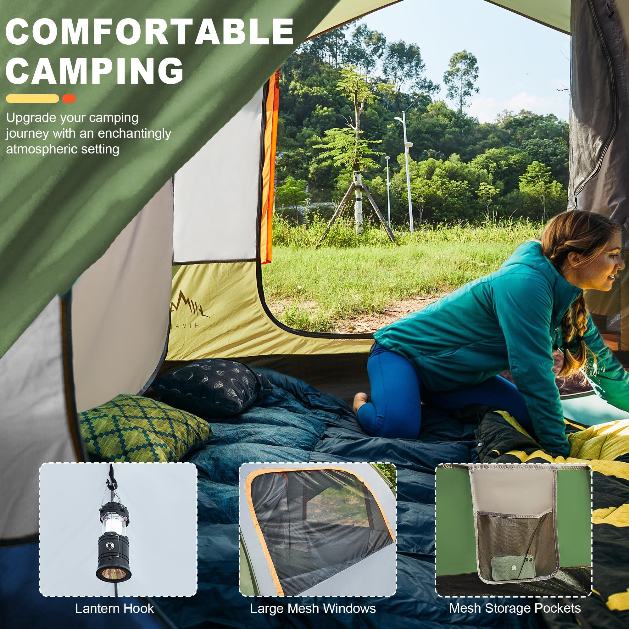 GoHimal SUV Tent for Camping, Waterproof PU3000mm Spacious Double Layer Design for 5-8 Person, Includes Rainfly and Storage Bag, 8FT L x 8FT W x 7.2FT H - Image 5