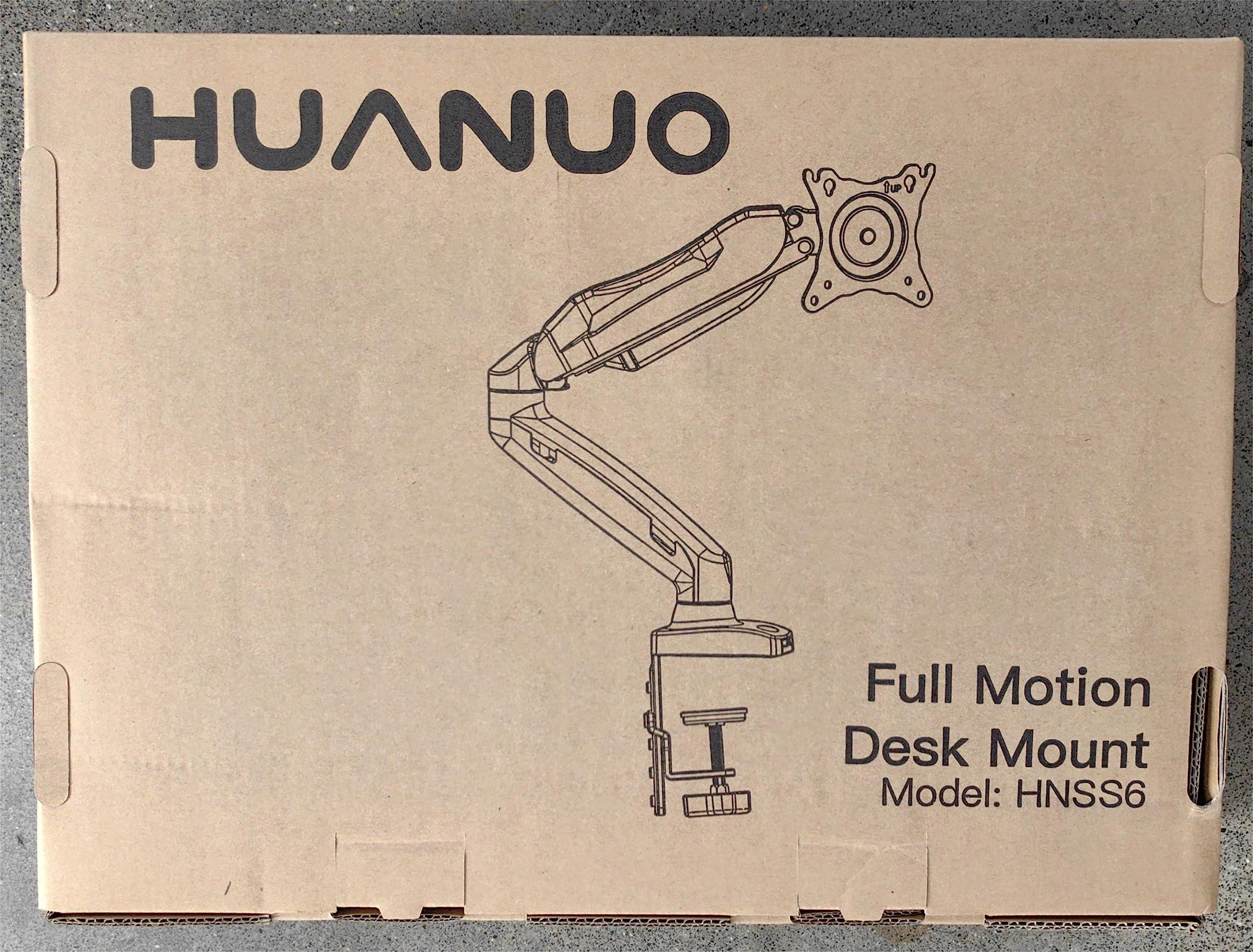 HUANUO Single Monitor Mount, 13 to 32 Inch Gas Monitor Arm, Adjustable Stand, Vesa Mount with Clamp and Grommet Base - Fits 4.4 to 19.8lbs LCD Computer Monitors - Image 9