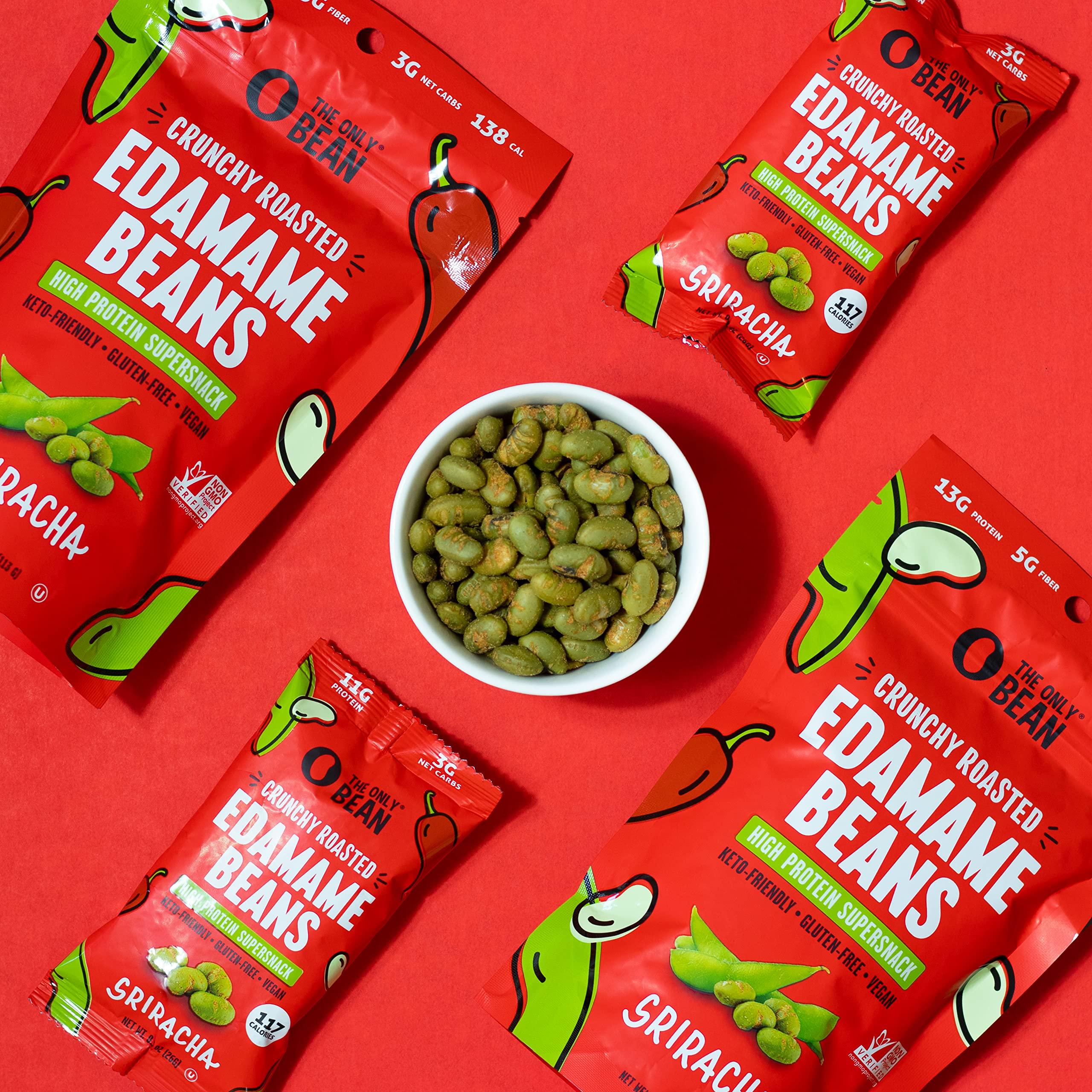 The Only Bean Crunchy Roasted Edamame - Healthy Snacks for Adults and Kids (Variety Pack), Low Carb Keto Snack Food, Vegan Gluten Free High Protein Snacks (11g), Office Snack, 0.9oz 24 pack - Image 5