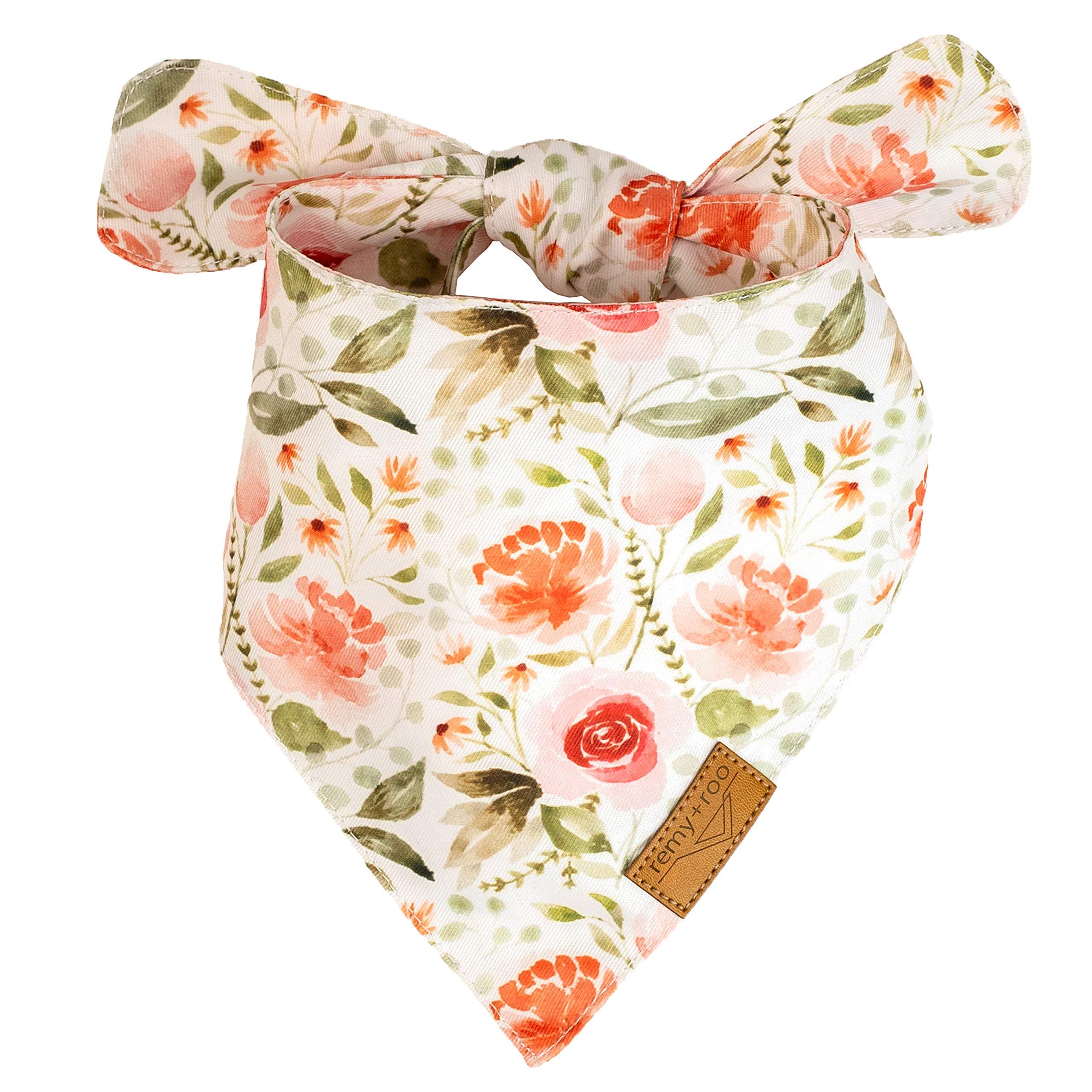 Remy+Roo Large Spring Bandanas - 4 Pack Rubi Set | Premium Durable Adjustable Polyester Fabric | Patented Shape Girl Dog Bandana, Floral Dog Bandana - Image 3