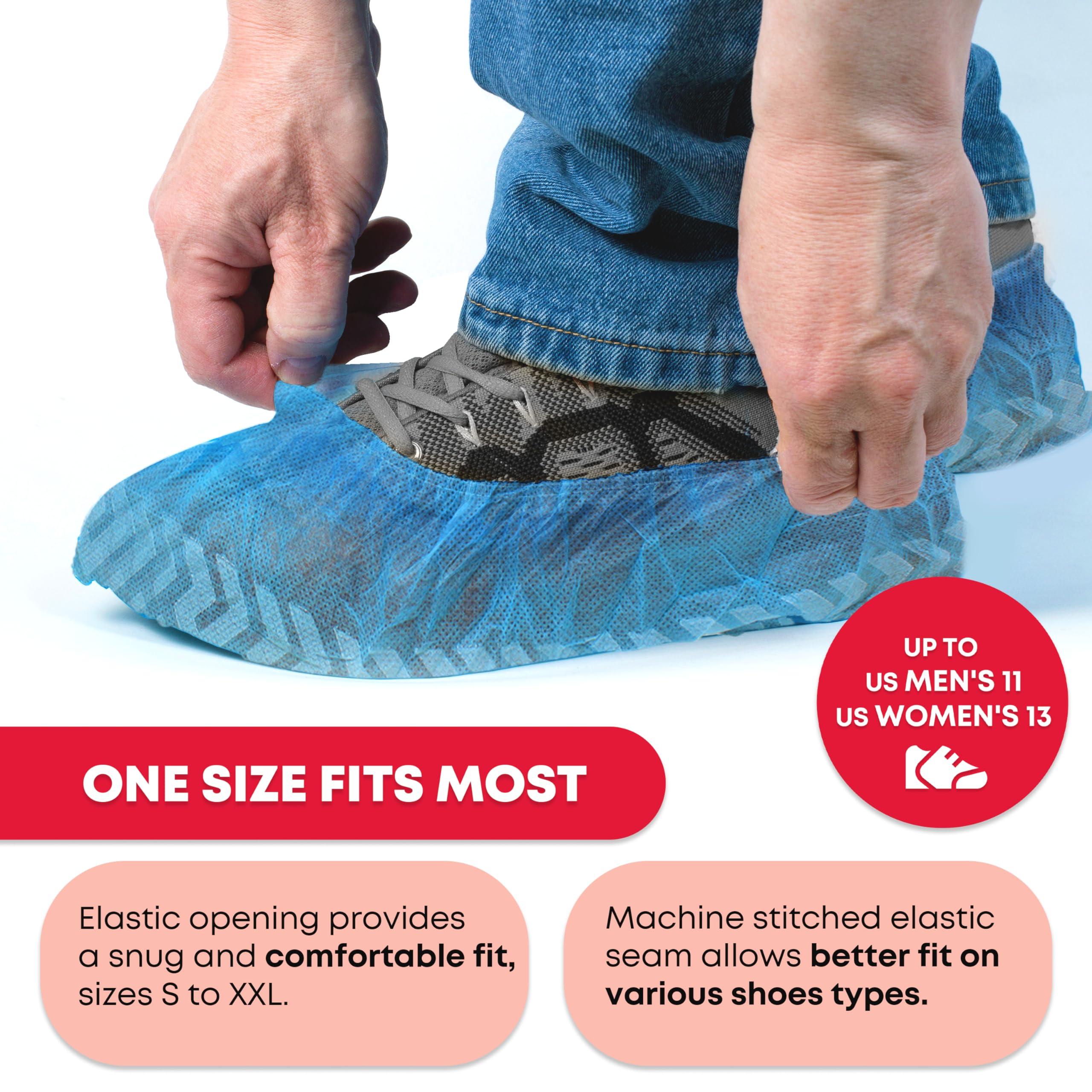 Ever Ready First Aid - Disposable Shoe Cover - 100 count (50 pairs) Hygienic Foot Booties Covers Disposable Recyclable Waterproof Shoe Booties, Fits Large Size Up to US Men's 11 & US Women's 13 - Image 4