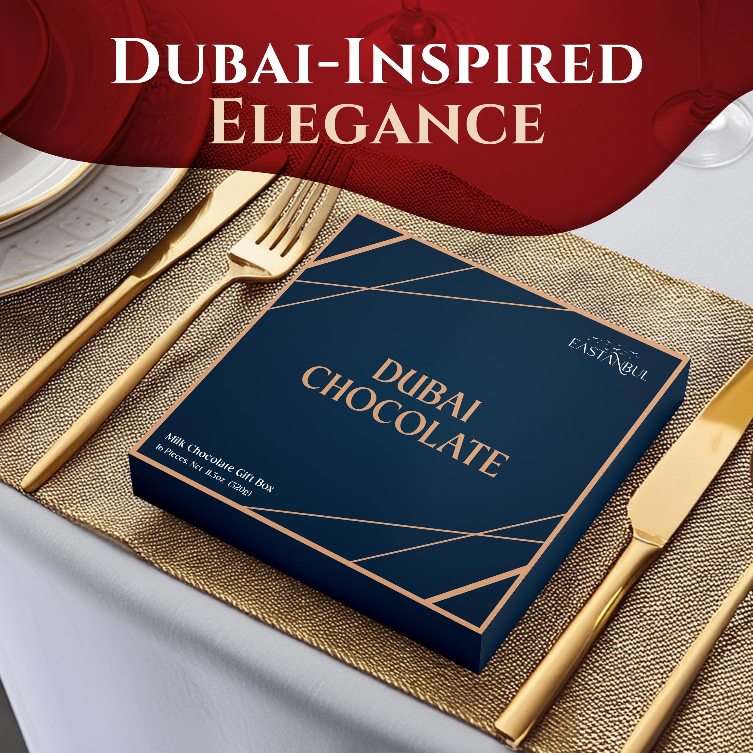Eastanbul Dubai Chocolate Bar Pistachio, 11.3oz, Premium Pistachio Dubai Chocolate Bar, 16 Pieces Bites with Shredded Phyllo Dough, Knafeh, Viral Candy, Gift Box - Image 4