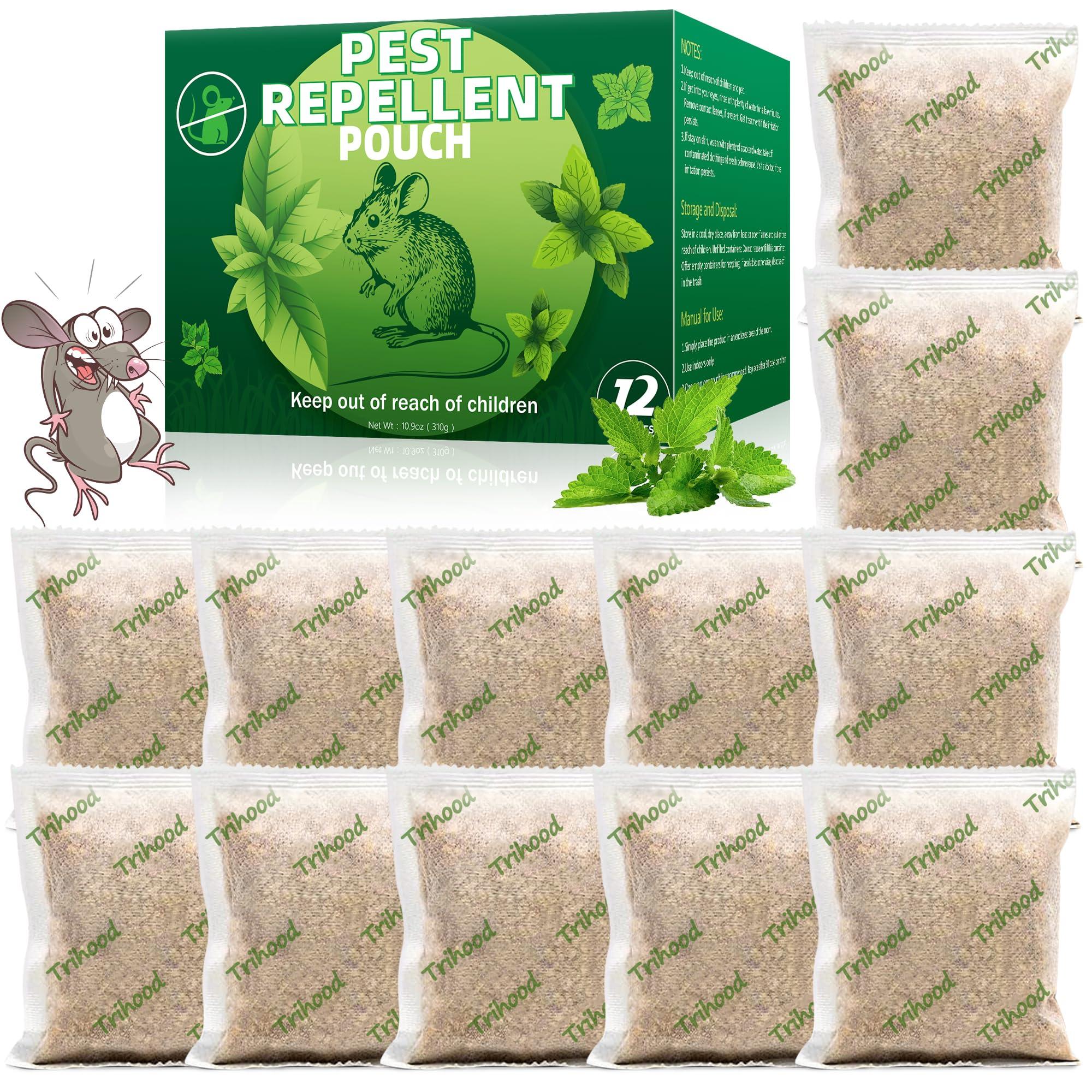 12Pack Natural Raccoon Repellent Pouches, Skunk Repellent Pouches for Outdoor Yard Garden House | Long-Lasting Protection | Safe for Dogs and Children
