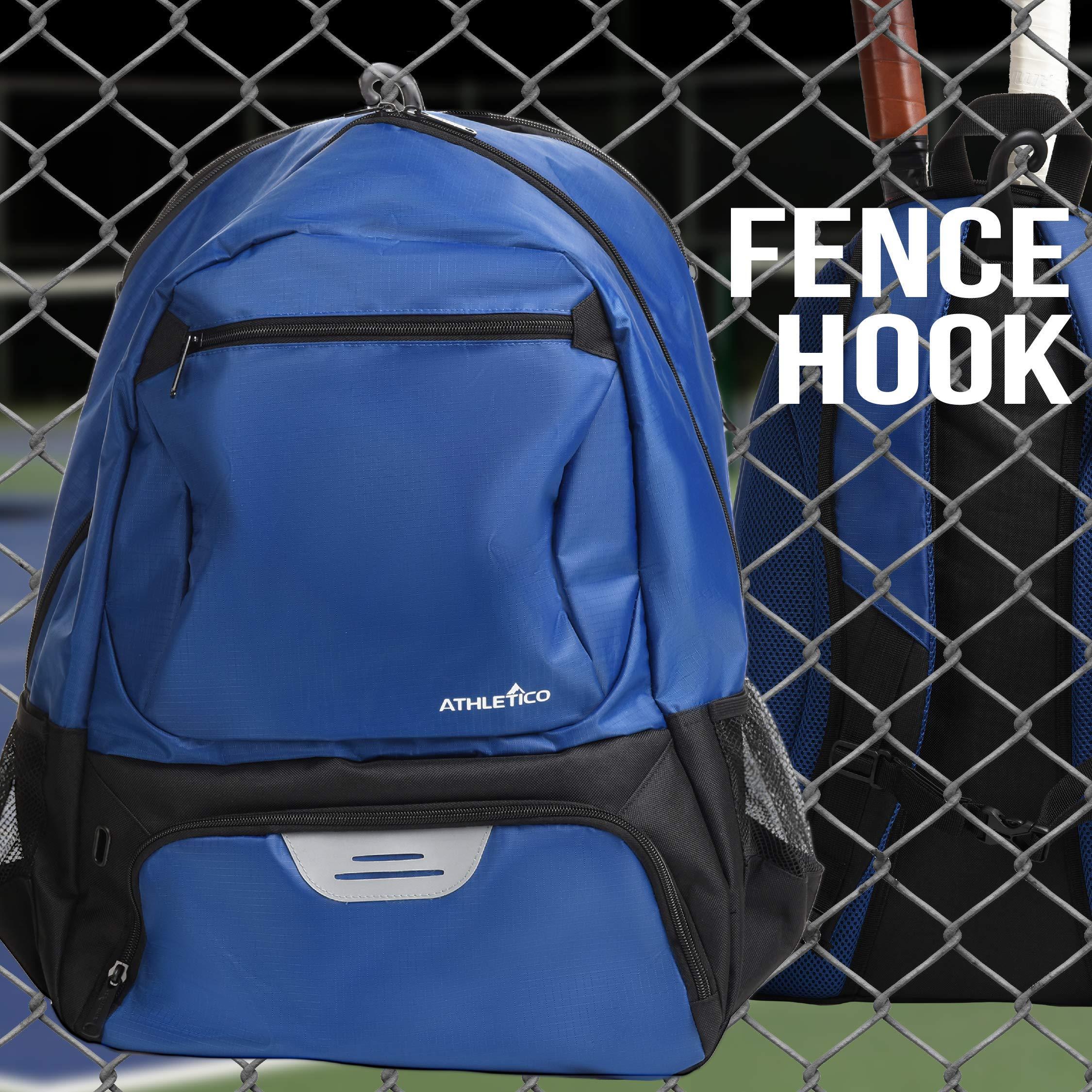 Athletico Premier Tennis Backpack - Tennis Bag Holds 2 Rackets in Padded Compartment | Separate Ventilated Shoe Compartment | Tennis Bags for Men or Women - Image 7