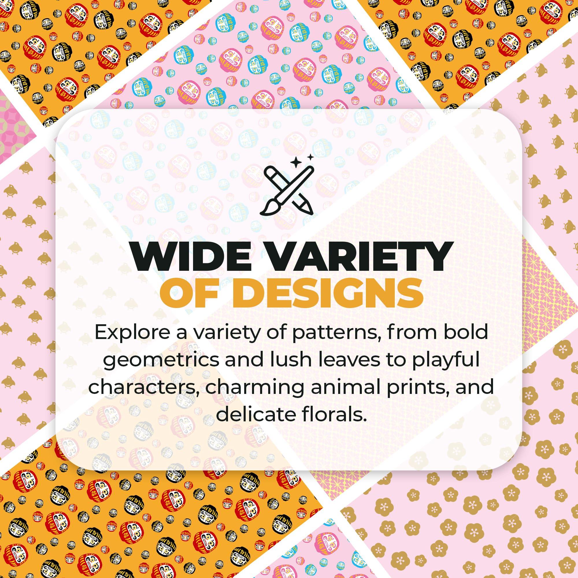 Hakua Design Waterproof A4 Paper Set Colorful Paper, Pattern Cardstock, Colored Copier Paper, and Cute Stationery Paper (Japanese Doll) - Image 5