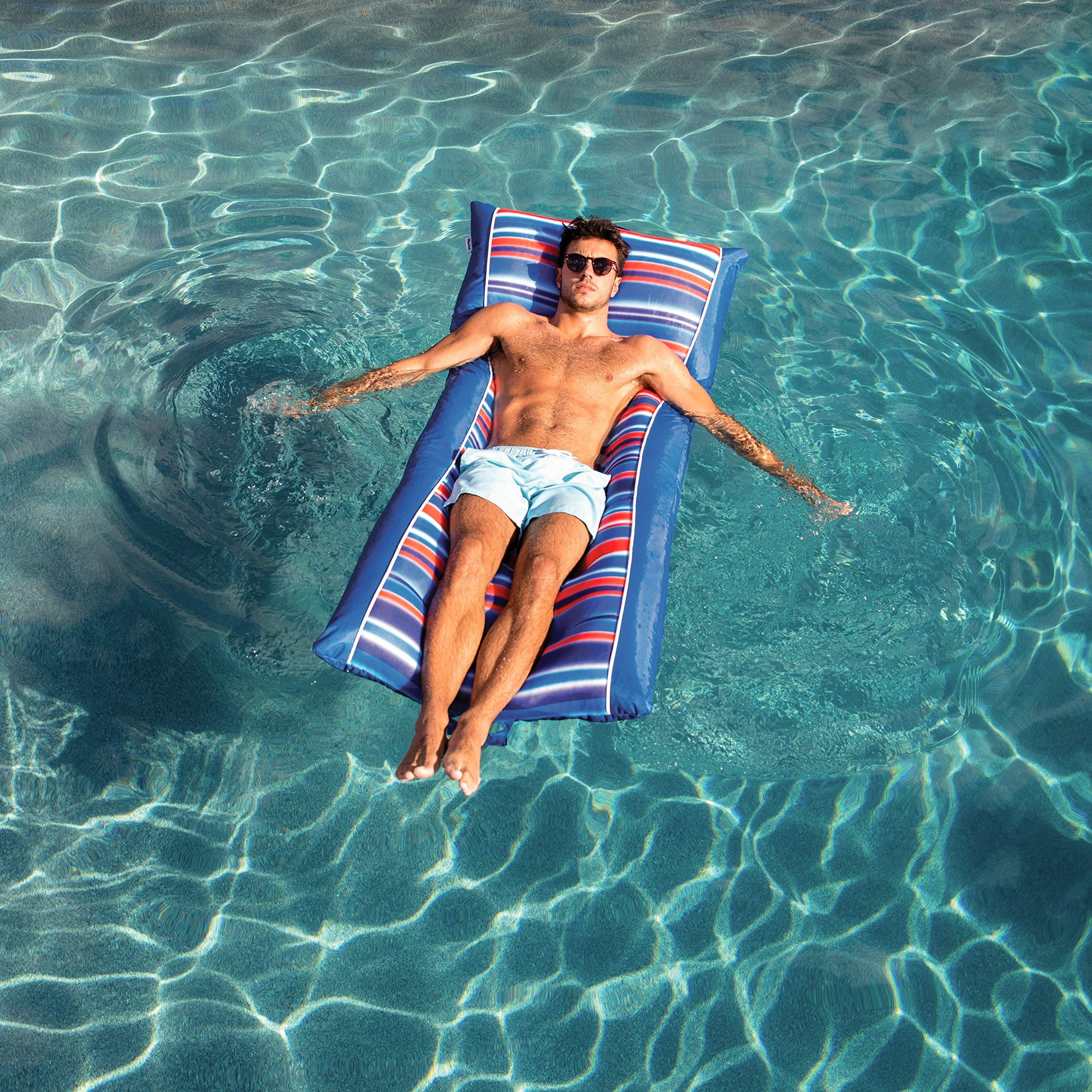 Big Joe Kona Hammock No Inflation Needed Pool Lounger with Headrest, Quick Draining Fabric, 4 feet Big - Image 4