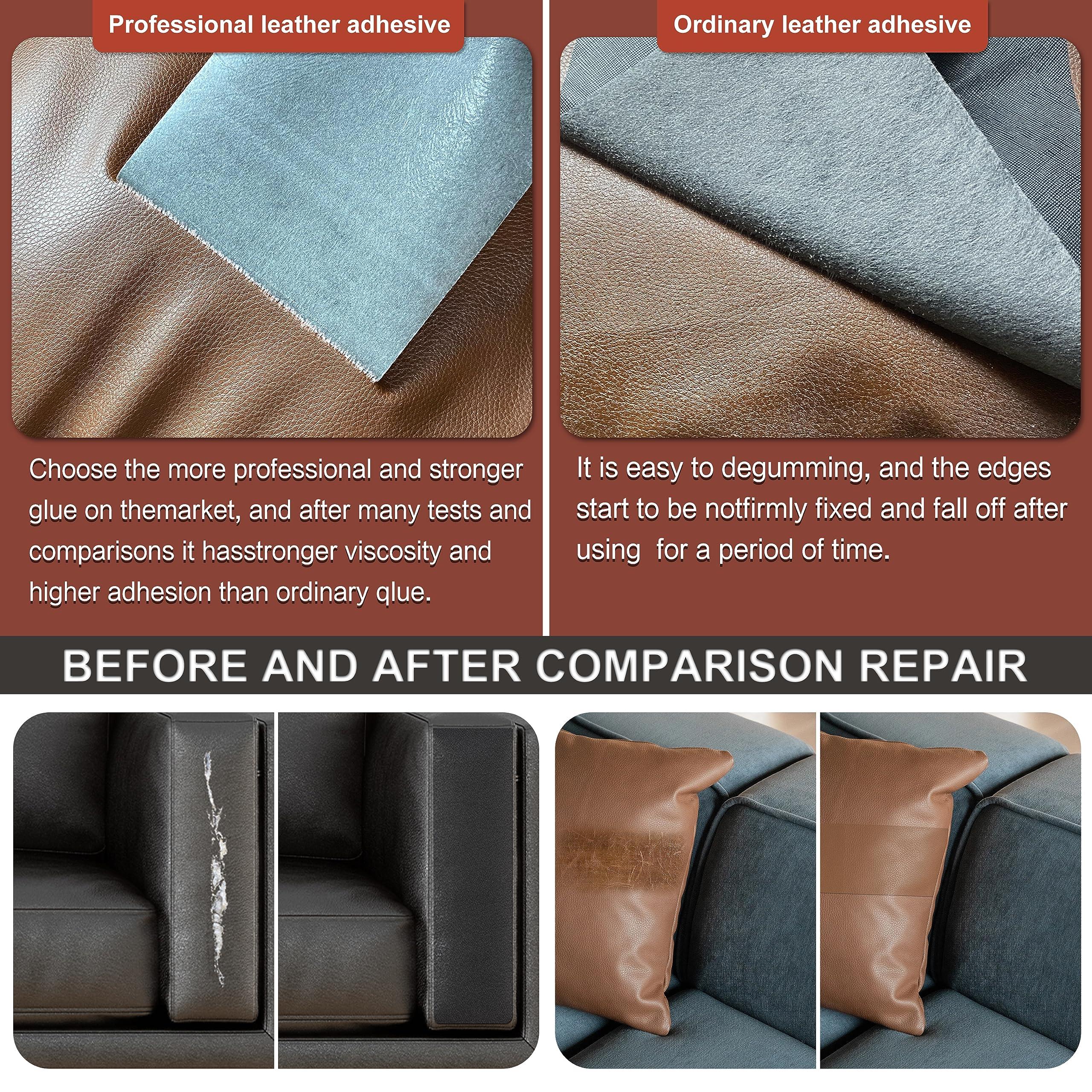 Leather Repair Patch Tape Kit, Self Adhesive Leather Repair for Furniture, Couch, Sofa, Car Seats,Office Chair,Vinyl Repair Kit.3.1inx60in - Image 4