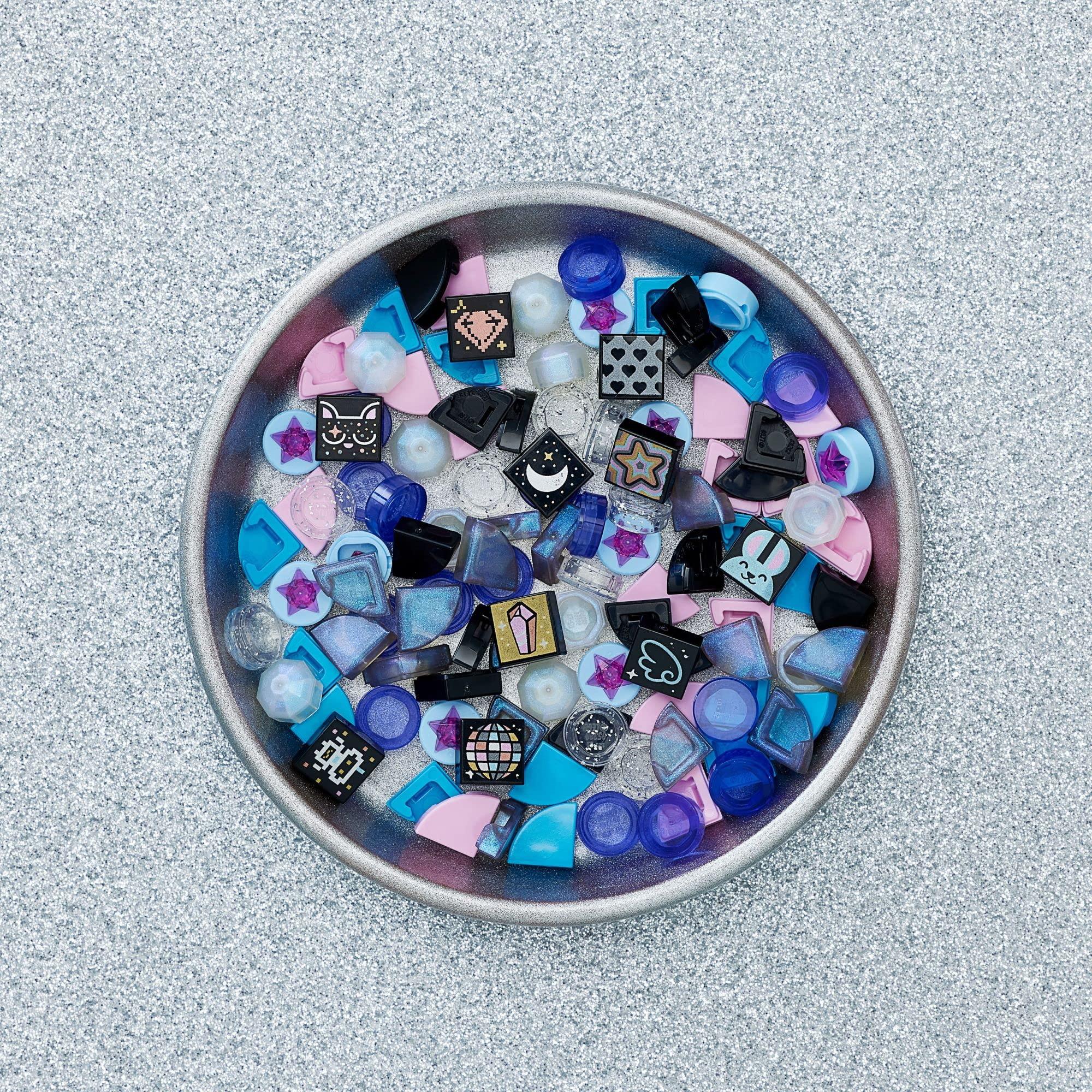 LEGO DOTS Extra DOTS Series 8 – Glitter and Shine 41803, Tiles Set for Bracelets, Message Boards, Room Décor, Bag Tags, Kids Arts and Crafts Kit - Image 2