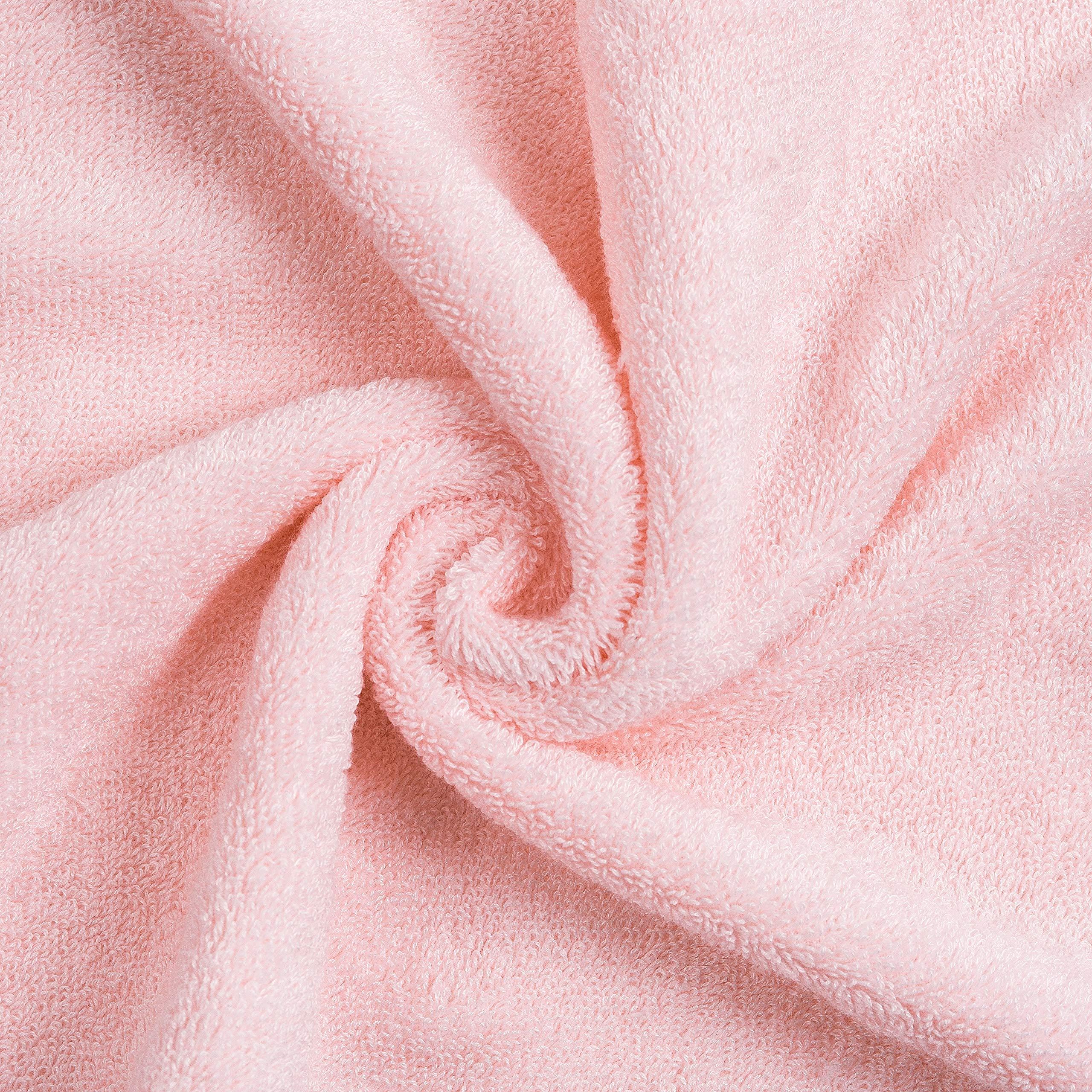 Mother-Earth 6-Pack Bath Washcloths 12"x12" - Soft and Absorbent Face Towels, Quick-Drying Wash Cloths for Sensitive Skin, Premium Quality for Daily Use (Pink Cotton) - Image 3