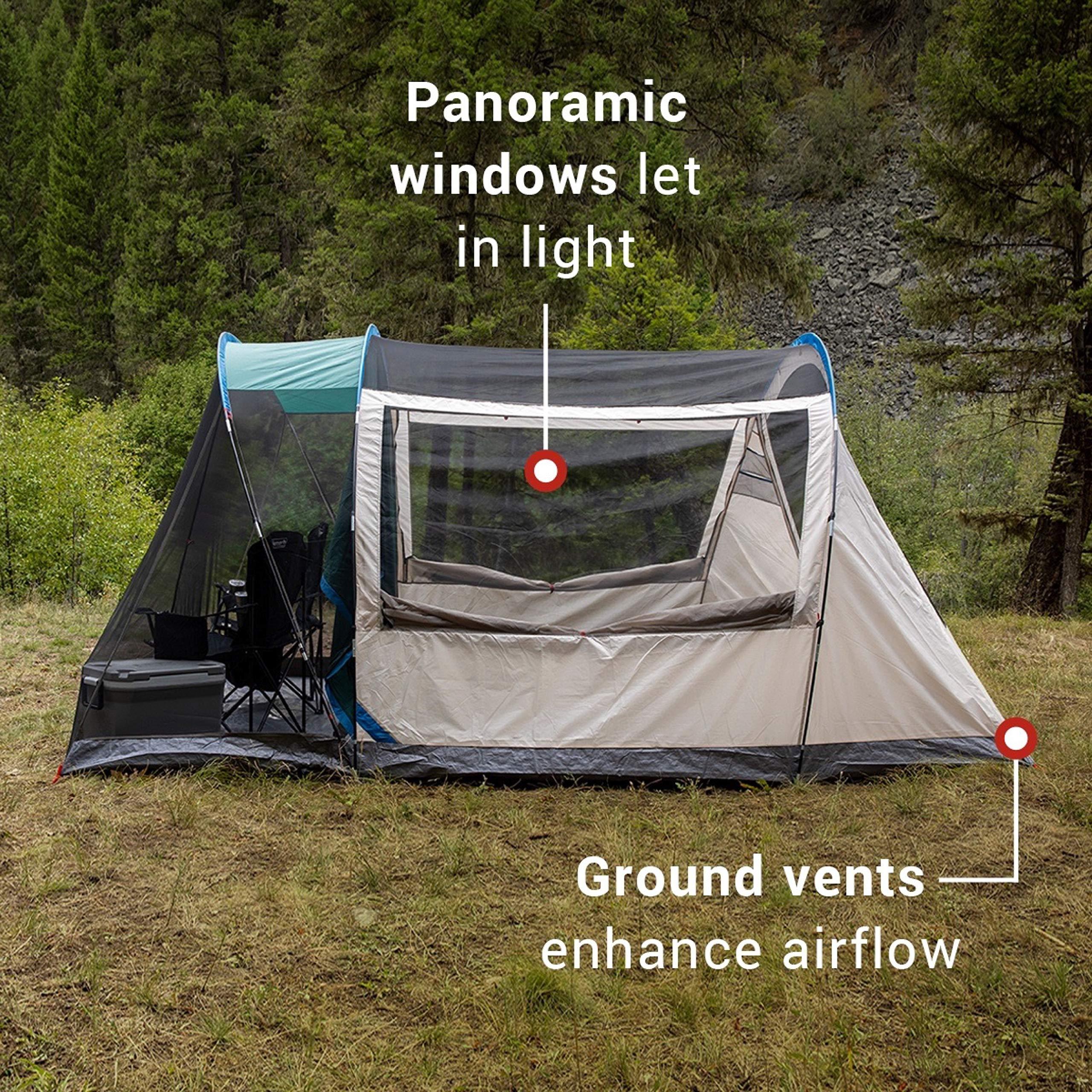 Coleman Cabin Camping Tent with Screened Porch 4/6 Person Weatherproof Tent with Enclosed Screened Porch Option Includes Rainfly Carry Bag Extra Storage and 10 Minute Setup - Image 5