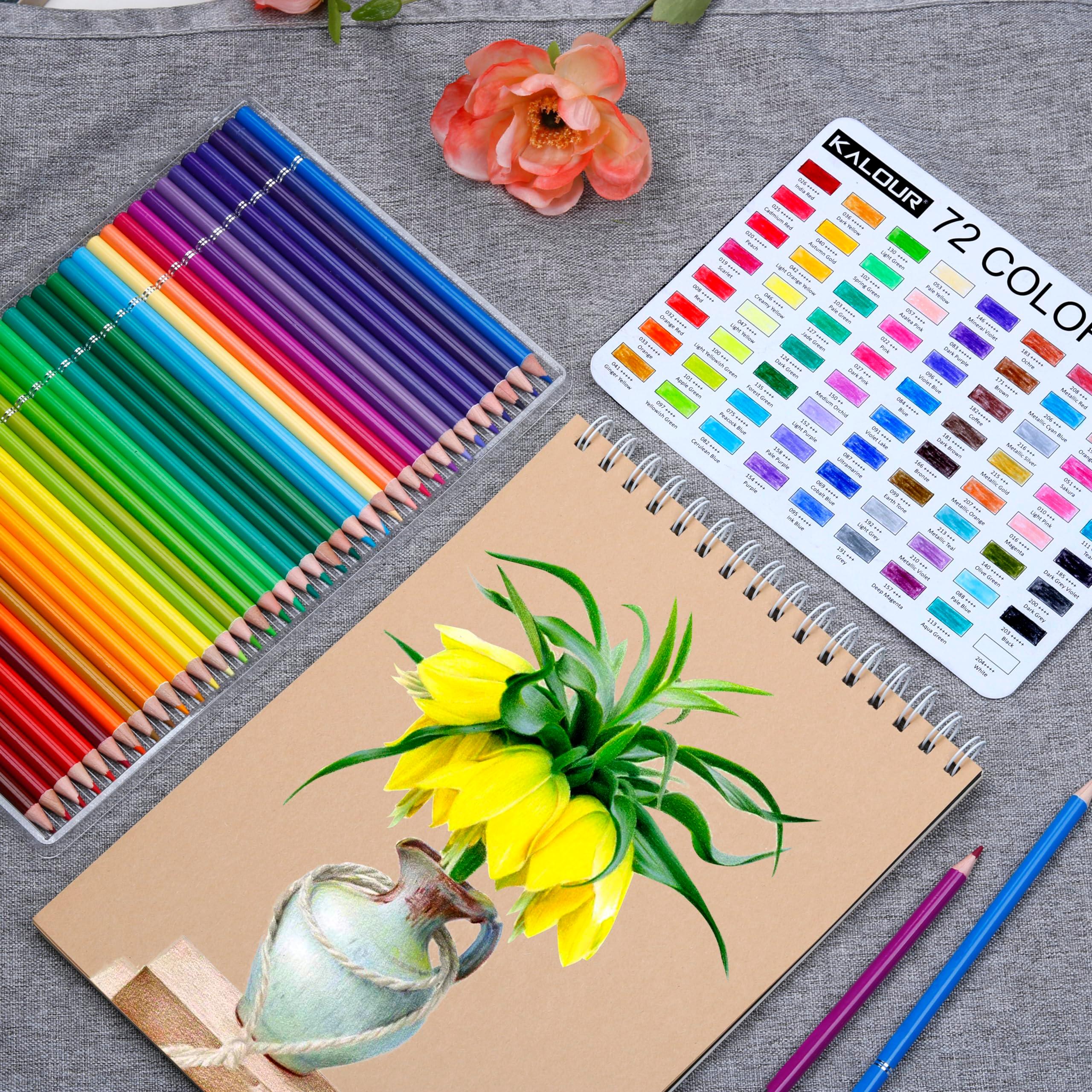 KALOUR 72 Count Colored Pencils for Adult Coloring Books, Soft Core,Ideal for Drawing Blending Shading,Color Pencils Set Gift for Adults Kids Beginners - Image 2