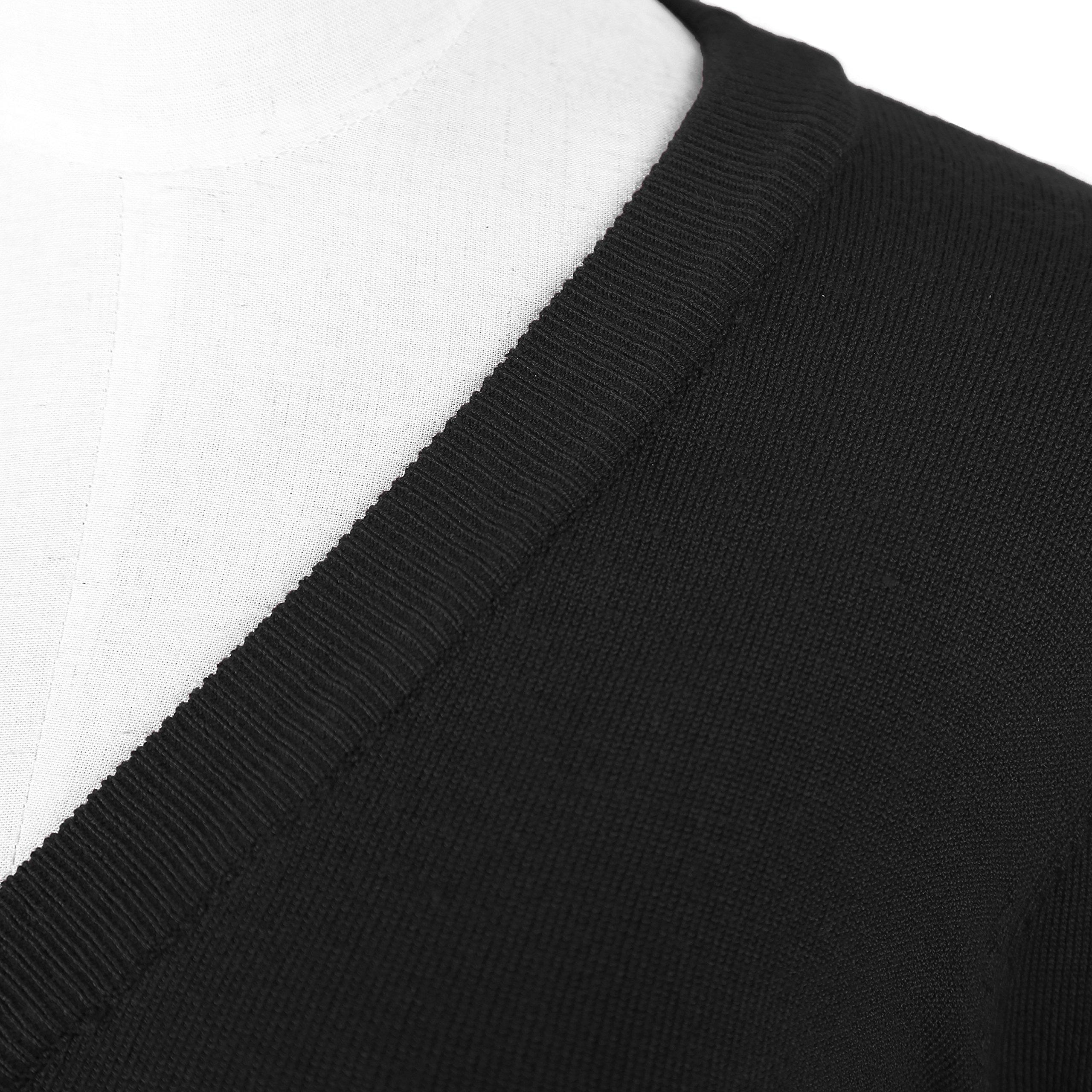 Urban CoCo Women's Cropped Cardigan V-Neck Button Down Knitted Sweater 3/4 Sleeve - Image 4