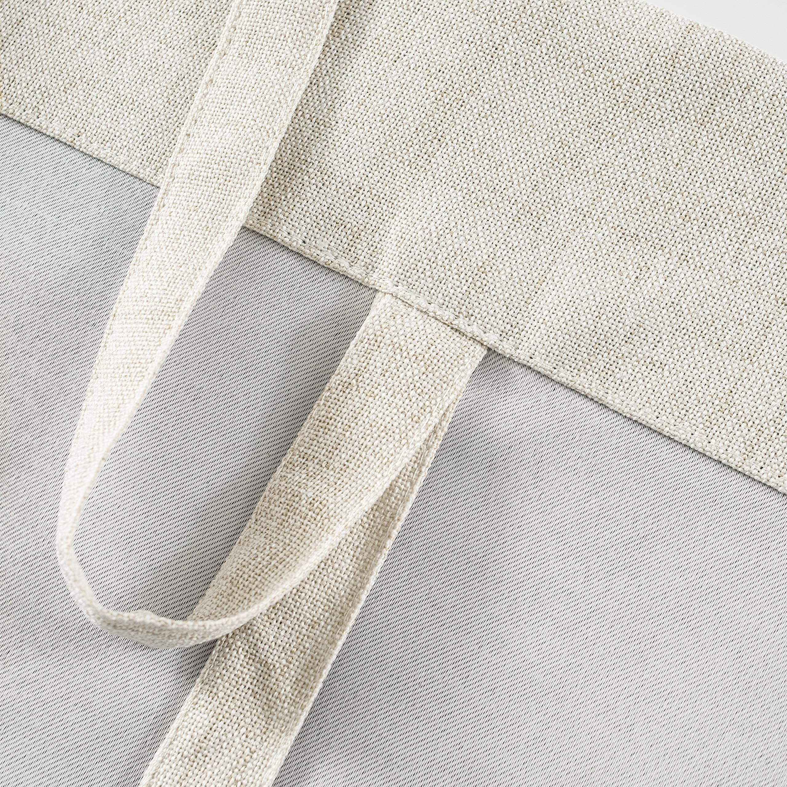 DriftAway Double Layer Linen Blackout Tie Up Curtains Thermal Insulated Fully Lined Balloon Roman Shade Bathroom Window Adjustable Rod Pocket for Small Window 25 Inch by 47 Inch Light Linen - Image 7