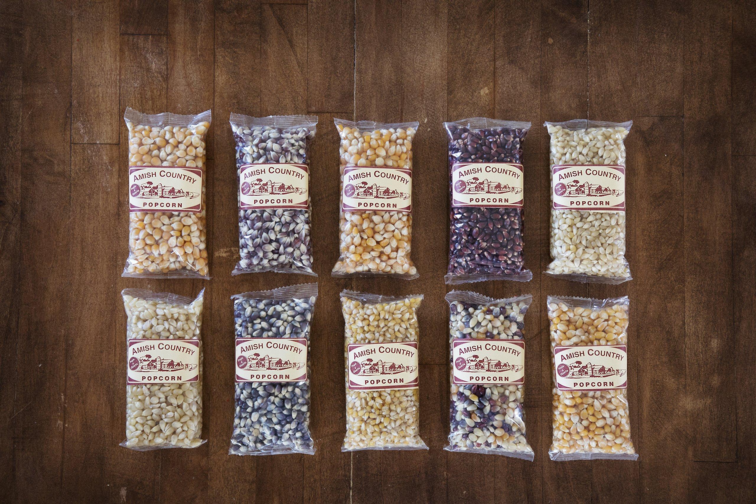 Amish Country Popcorn | 4 Ounce Variety Kernel Gift Set (10 Pack Assorted) | Old Fashioned, Non-GMO and Gluten Free (4oz Each, 10ct Total) - Image 3