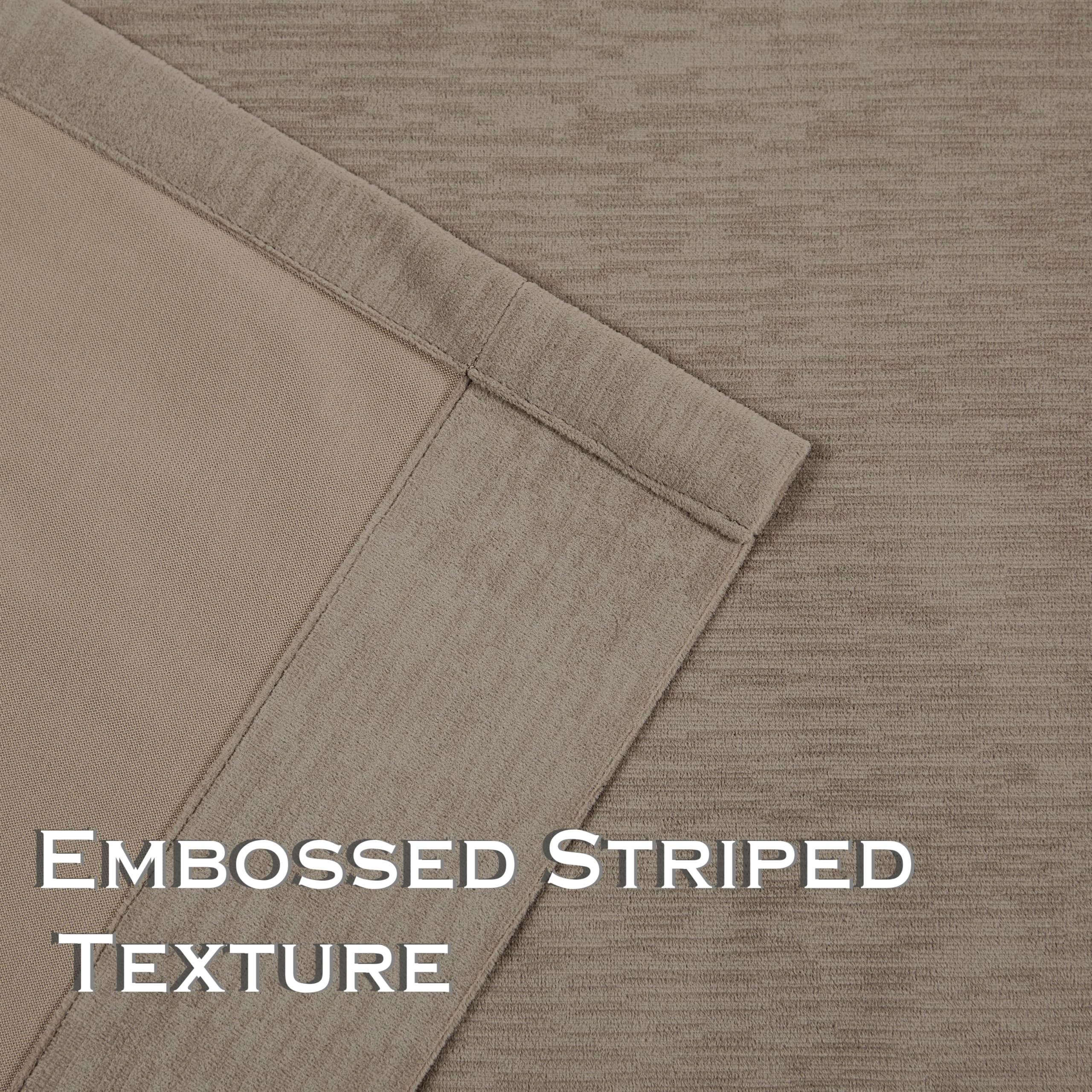 Kayne Studio Back Tab Velvet Pinch Pleated Curtains 84 Inch Long,Room Darkening Thermal Insulated Noise Reducing Window Treatments Drapes for Living Room, Mocha Tan,22 Hooks,2 Panels,38" x 84" - Image 3