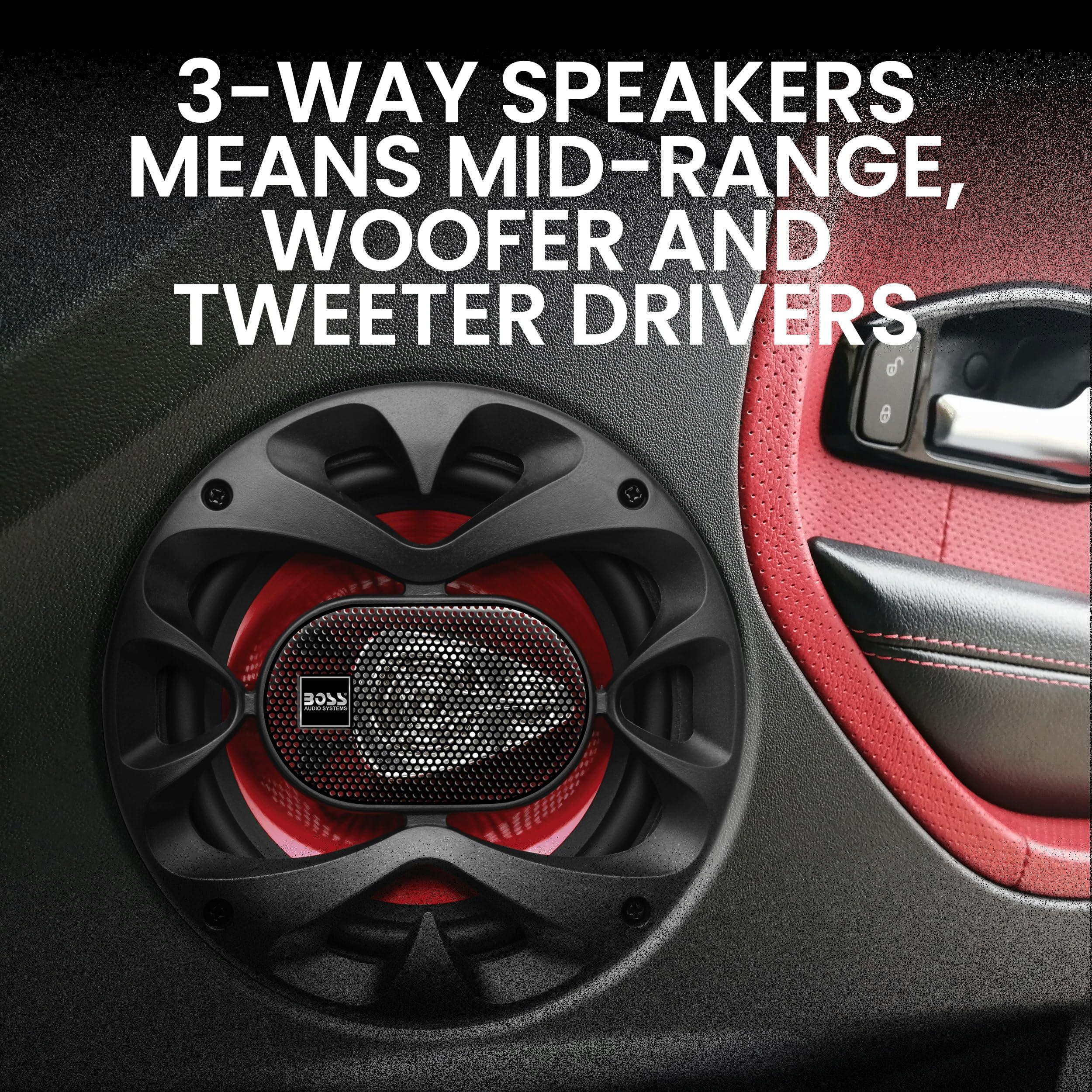 BOSS Audio Systems CH6530 Chaos Series 6.5 Inch Car Door Speakers - 300 Watts (Pair), 3 Way, Full Range, Tweeters, Coaxial, Sold in Pairs - Image 3