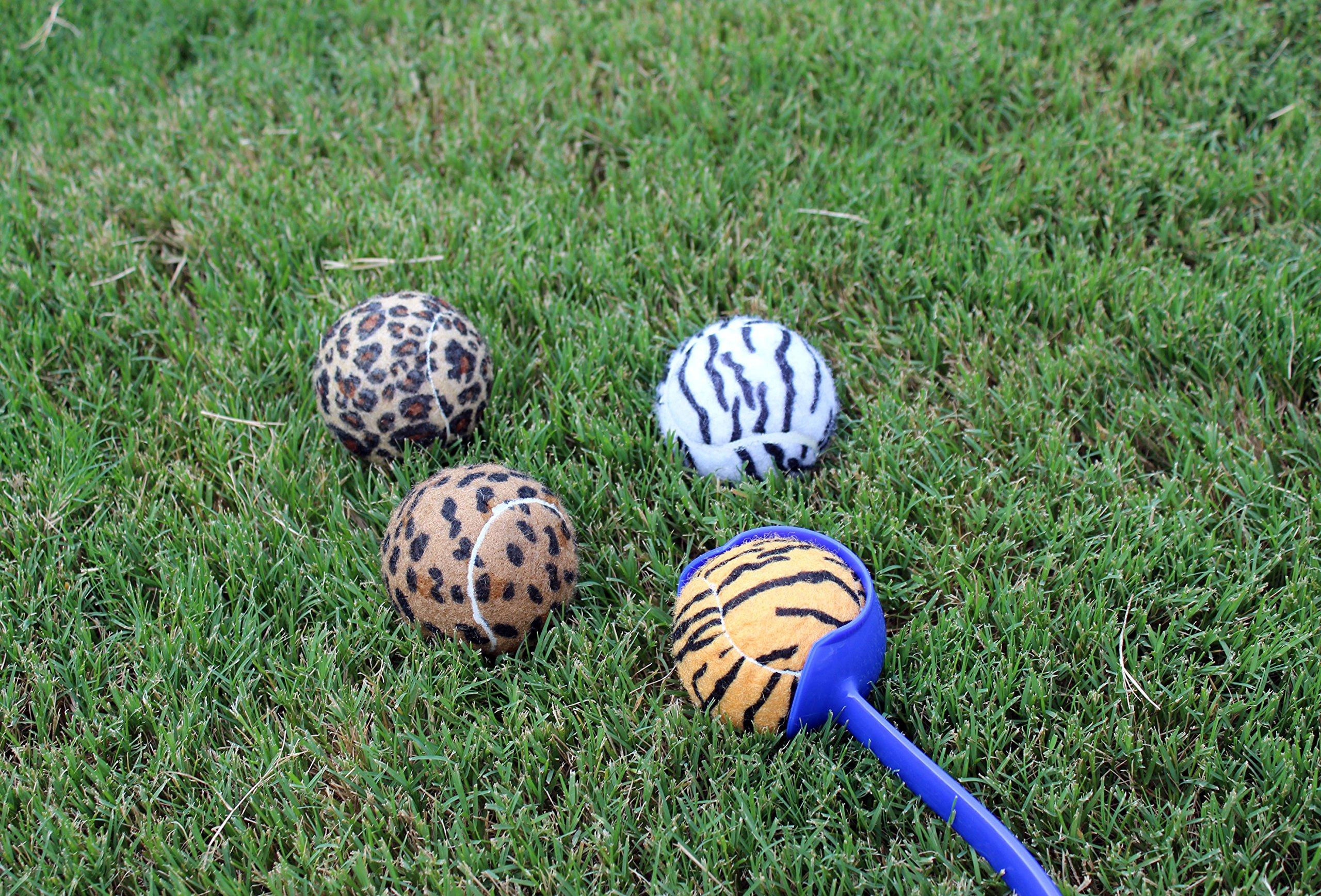 Unique Sports Launch-It Dog Ball Launcher with 4 Animal Print Squeaker Balls - Image 5