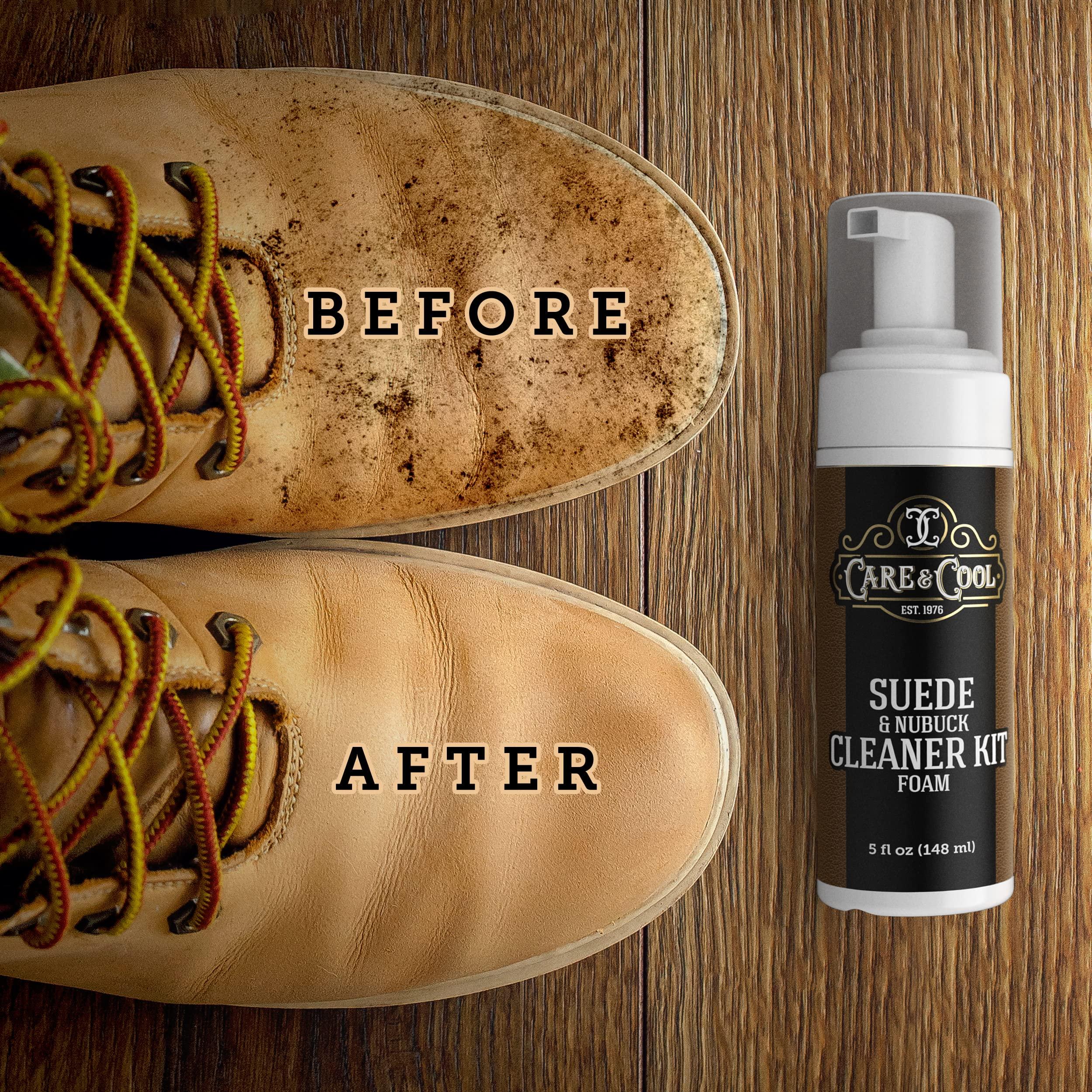 Care & Cool Suede and Nubuck Cleaner FOAM KIT (5 oz) Restores Color and Vibrancy to Shoes, Boots, Clothes, and Furniture. - Image 3