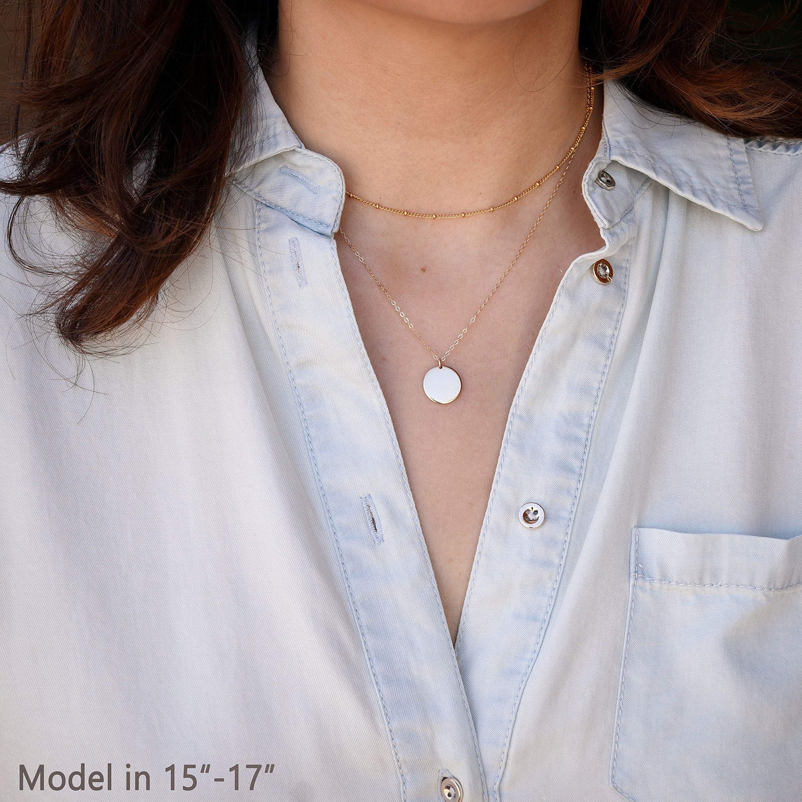 MEVECCO Layered Heart Necklace Pendant Handmade 18k Gold Plated Dainty Gold Choker Arrow Bar Layering Long Necklace for Women - Image 6