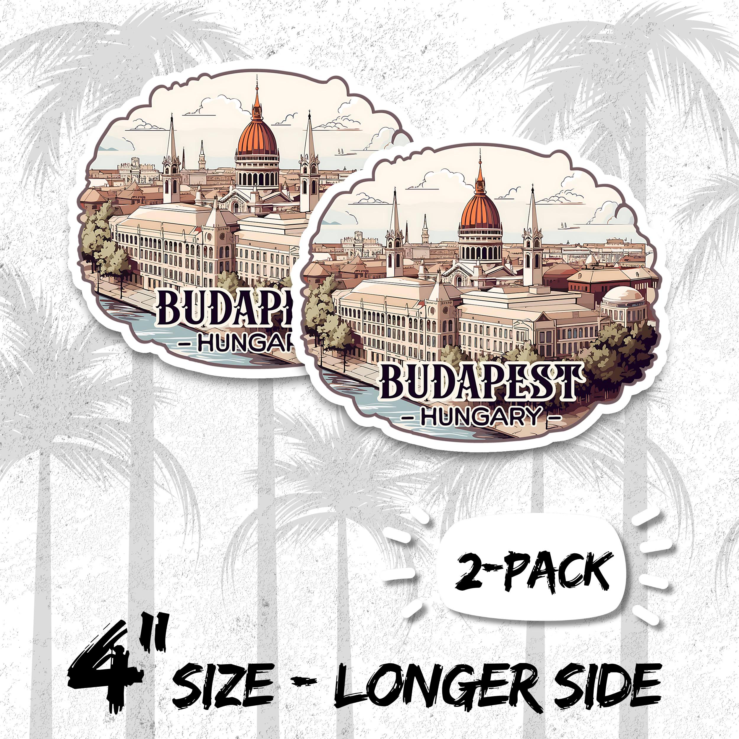 Budapest Hungary Travel Magnet 4 Inch 2-Pack – Strong Vinyl Decorative Travel Magnets for Fridge Locker Kitchen Office – Cute Fun Aesthetic Cool Durable & Long-Lasting Souvenir ID44999 - Image 2