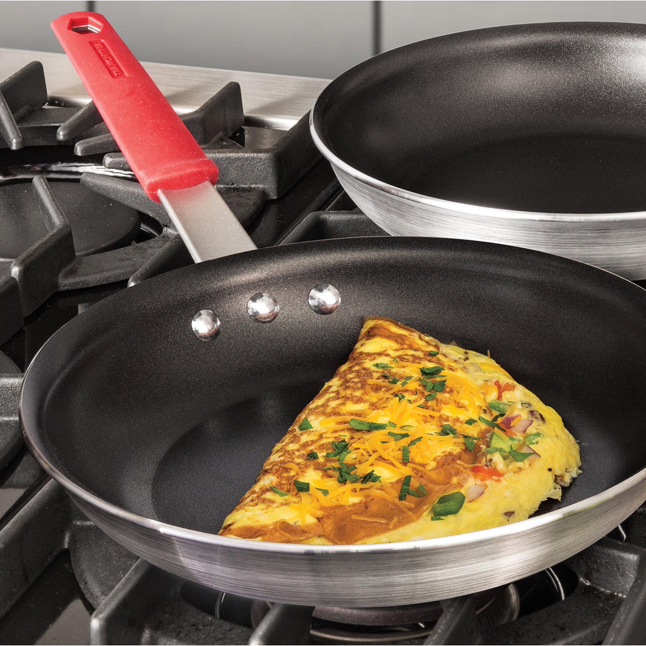 Tramontina Professional 10-Inch Non Stick Frying Pan, Heavy-Gauge Aluminum Skillet with Reinforced Nonstick Coating, Red Handle, Dishwasher and Oven Safe - Image 2