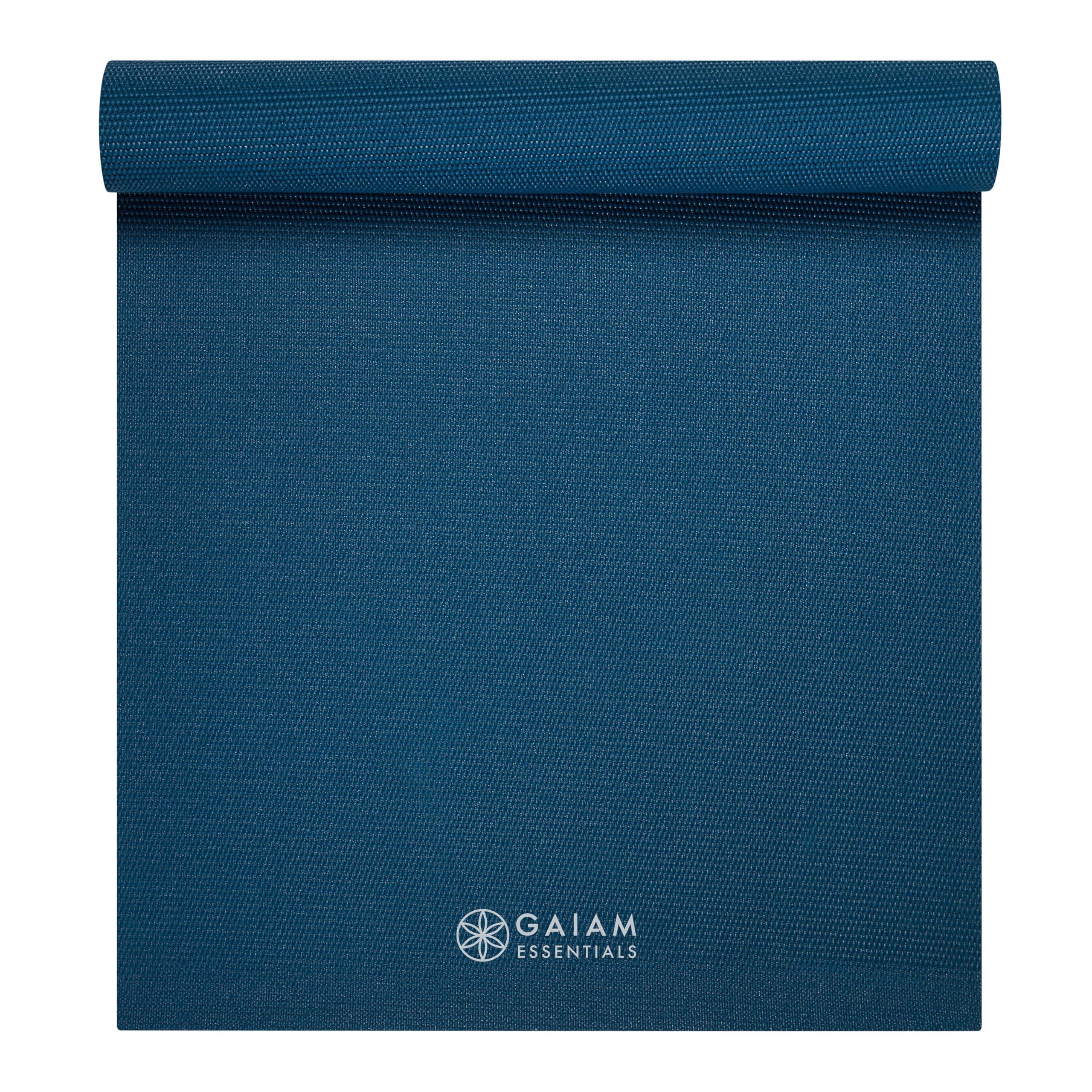 Gaiam Essentials Premium Yoga Mat with Yoga Mat Carrier Sling (72"L x 24"W x 1/4 Inch Thick)