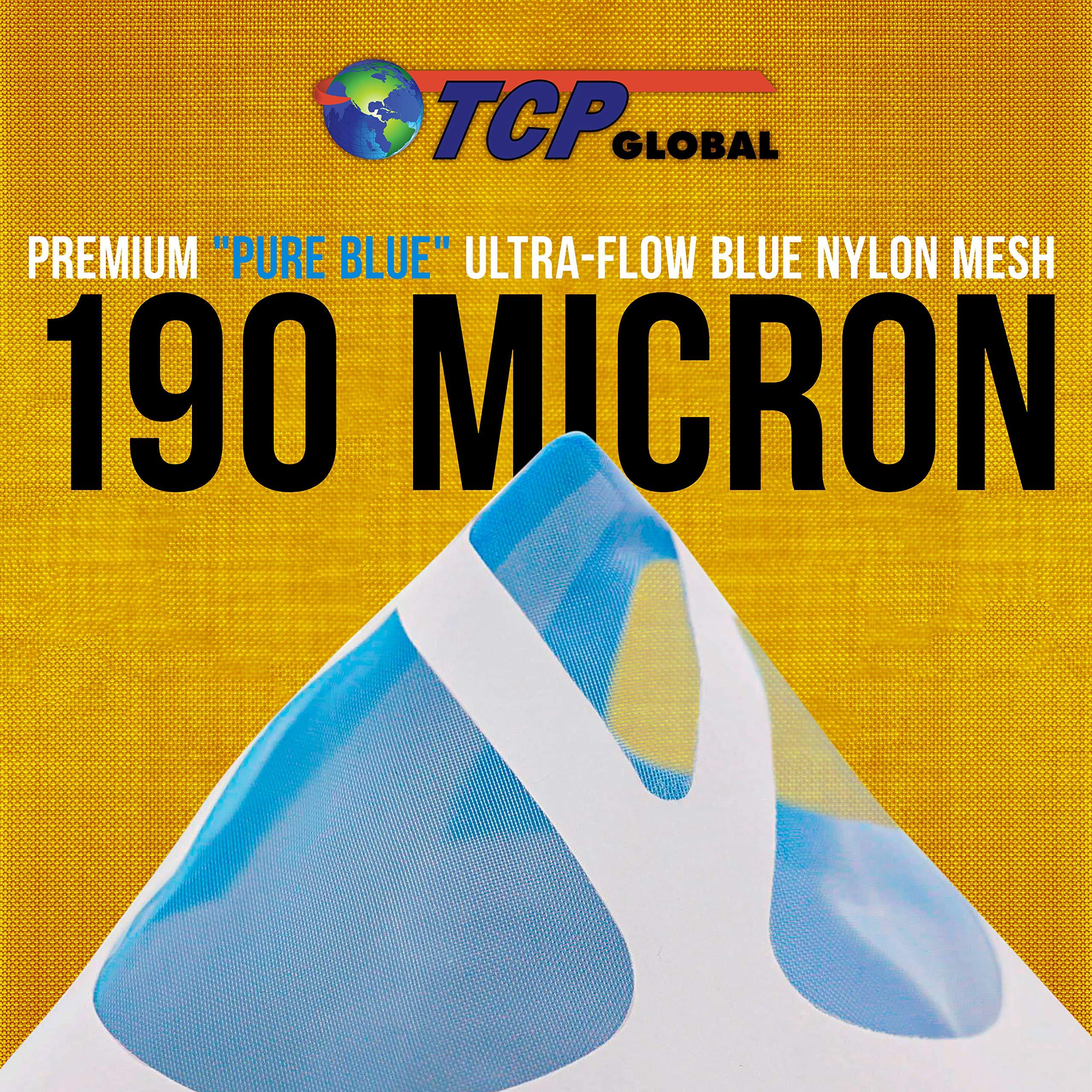 TCP Global 250 Pack of Paint Strainers with Fine 190 Micron Filter Tips - Premium "Pure Blue" Ultra-Flow Blue Nylon Mesh - Cone Paint Filter Screen - Image 2
