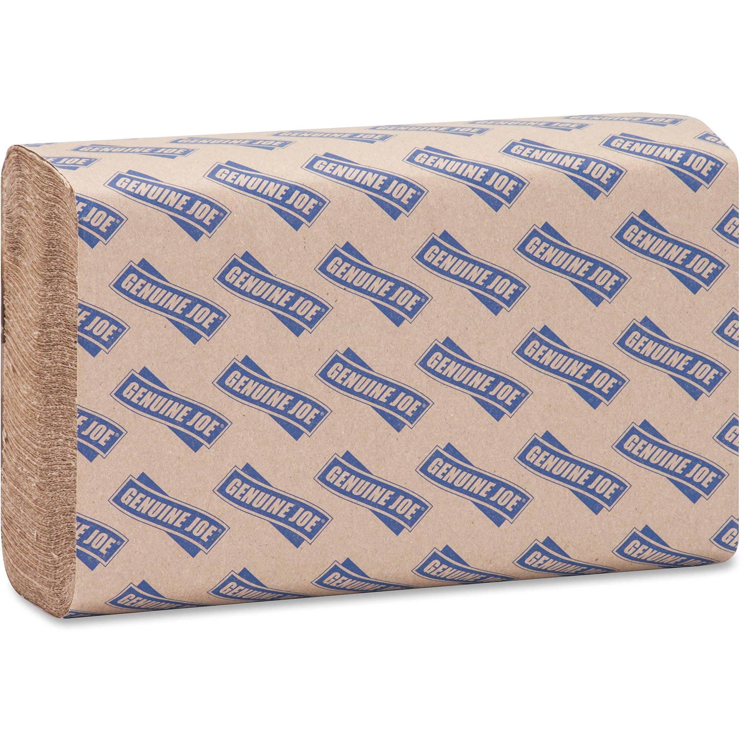Genuine Joe GJO21040 Multifold Natural Towels, 9.25" x 9.40",Packaging may vary, Pack of 4000 - Image 5