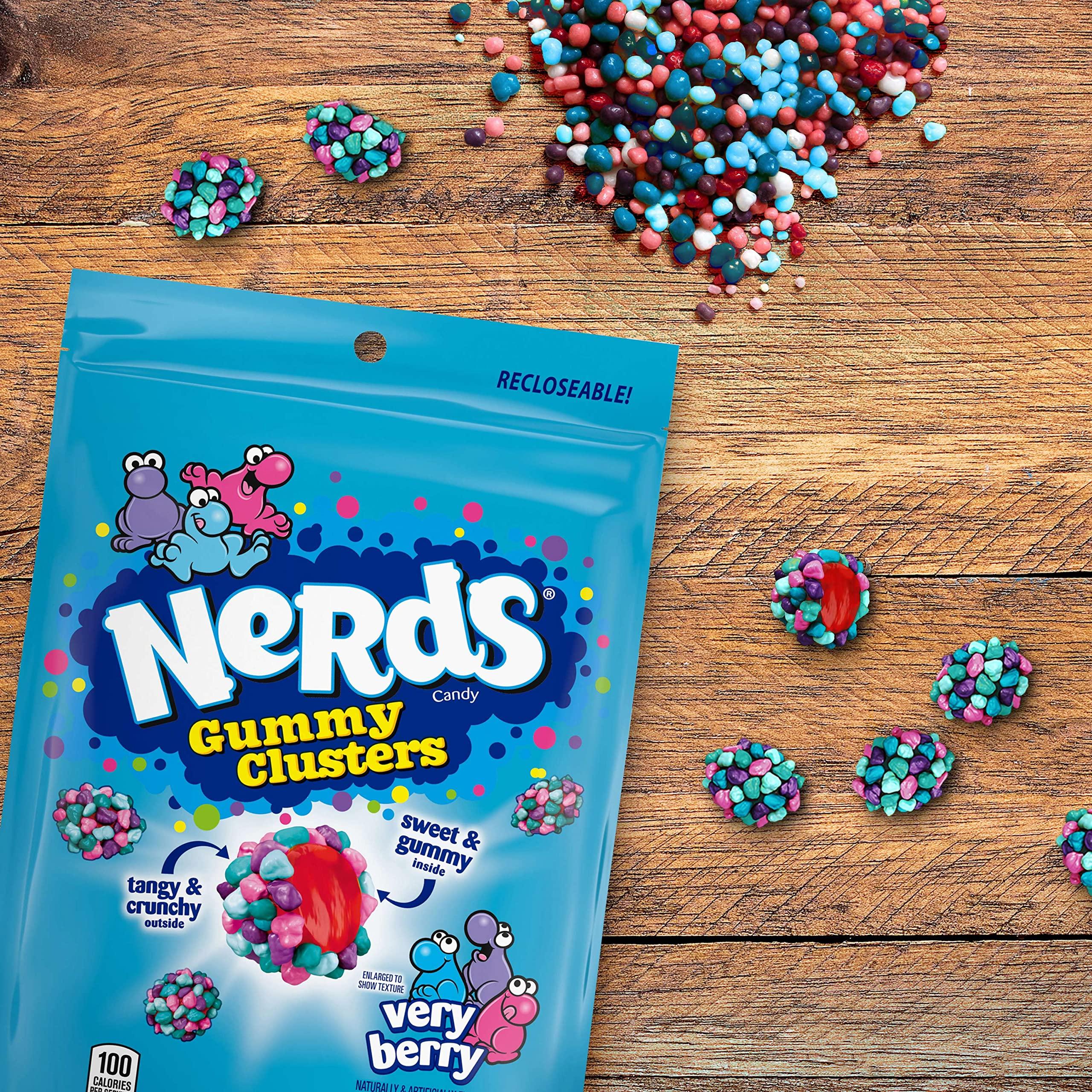 Nerds Gummy Clusters Candy, Very Berry, Resealable 8 Ounce Bag (Pack of 3) - Image 8