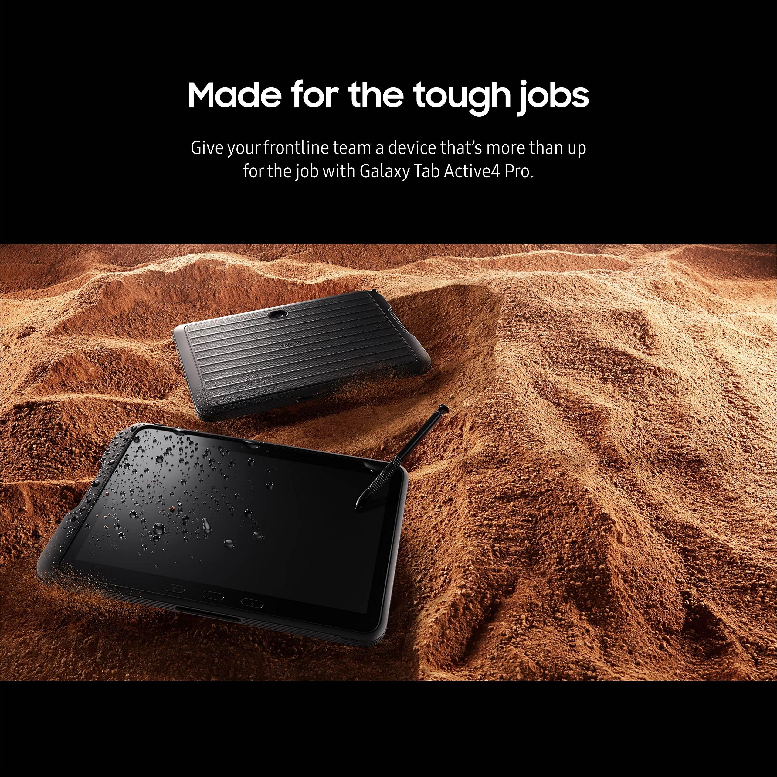 SAMSUNG Galaxy TabActive4 Pro 10.1” 128GB Wi-Fi Android Work Tablet, LTE Unlocked, 6GB RAM, Rugged Design, Sensitive Touchscreen, Long-Battery Life-for Workers, SM-T630NZKEN20, Black - Image 4