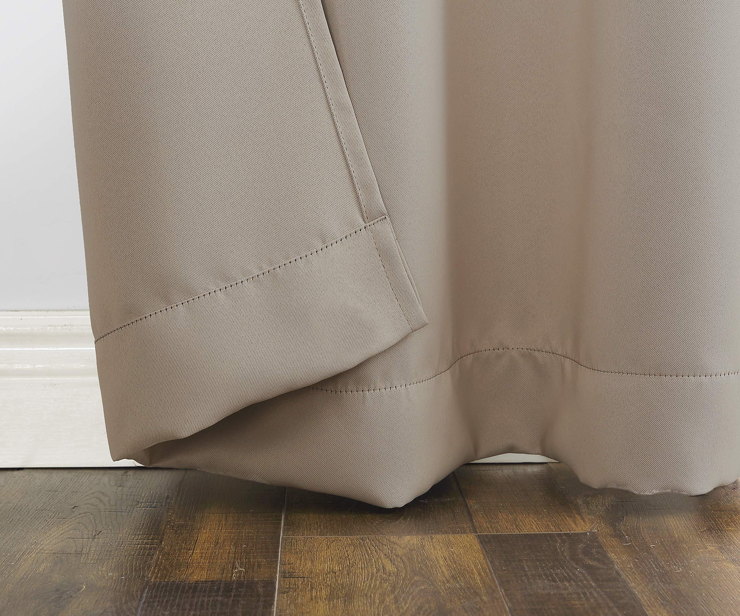 Sun Zero Easton Energy Saving Blackout Grommet Curtain Panel, 40" x 84", Stone - Image 3