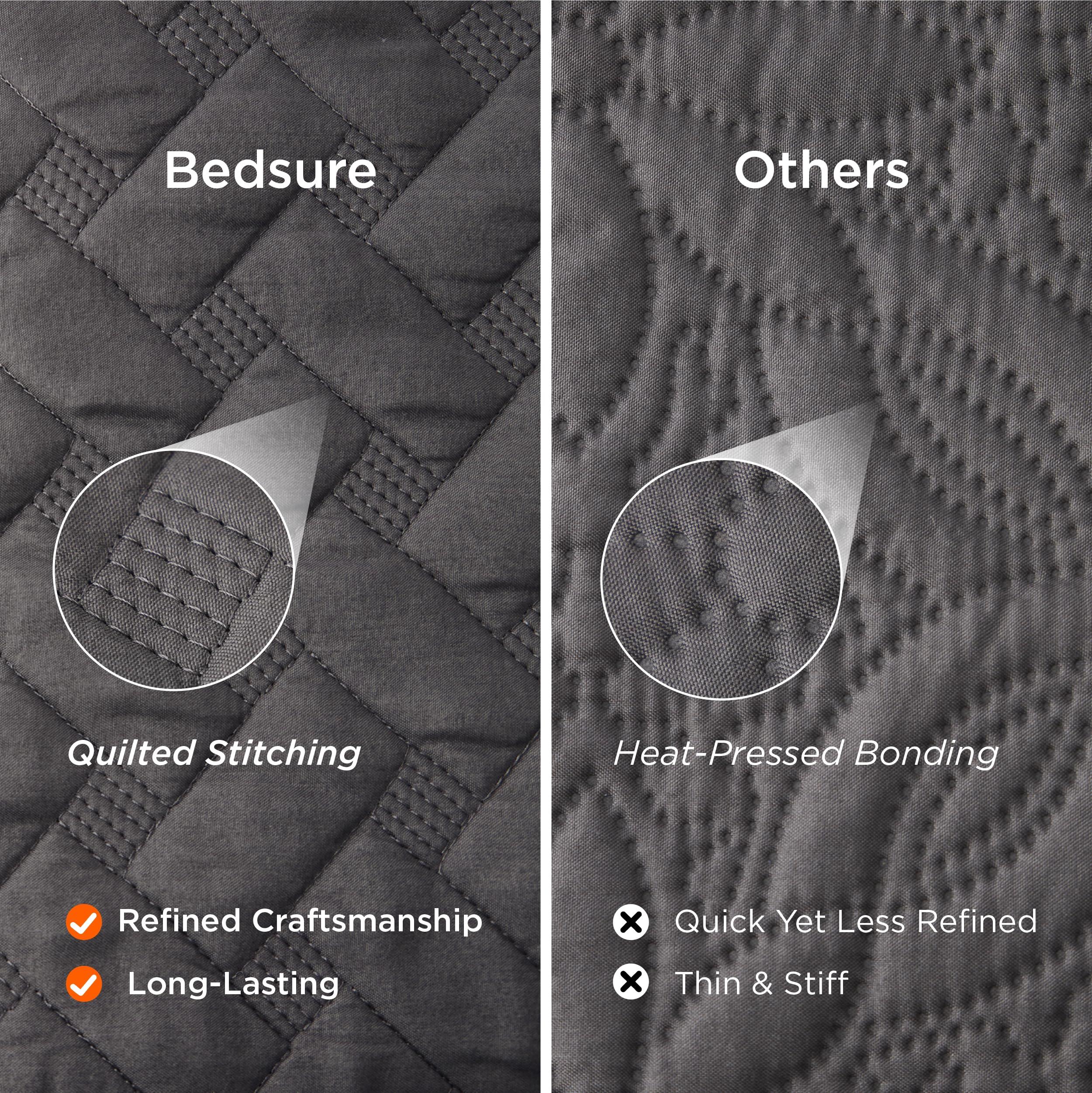 Bedsure Quilts Queen Size - Grey Bedspreads Queen Size with Basket Weave Pattern, Soft Quilt Bedding, Lightweight Comforter Coverlet for All Seasons (90" x 96") - Image 5