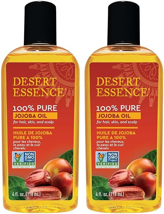 Desert Essence 100% Pure Jojoba Oil - 4 Fl Oz - Pack of 2 - Haircare & Skincare Essential Oil - All Skin Types - No Oily Residue - May Help Prevent Flakiness - Makeup Remover - Aftershave Moisturizer — Shop at Bazar