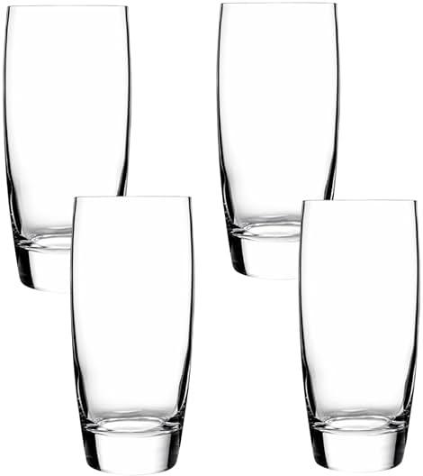 Luigi Bormioli Michelangelo 20 oz Beverage Glasses - Large Capacity, Crystal-Clear Design - Fine Laser-Cut Rims, Ideal for Various Beverages, Dishwasher Safe, Made in Italy (Set of 4) by Luigi Bormioli — Shop at Bazar