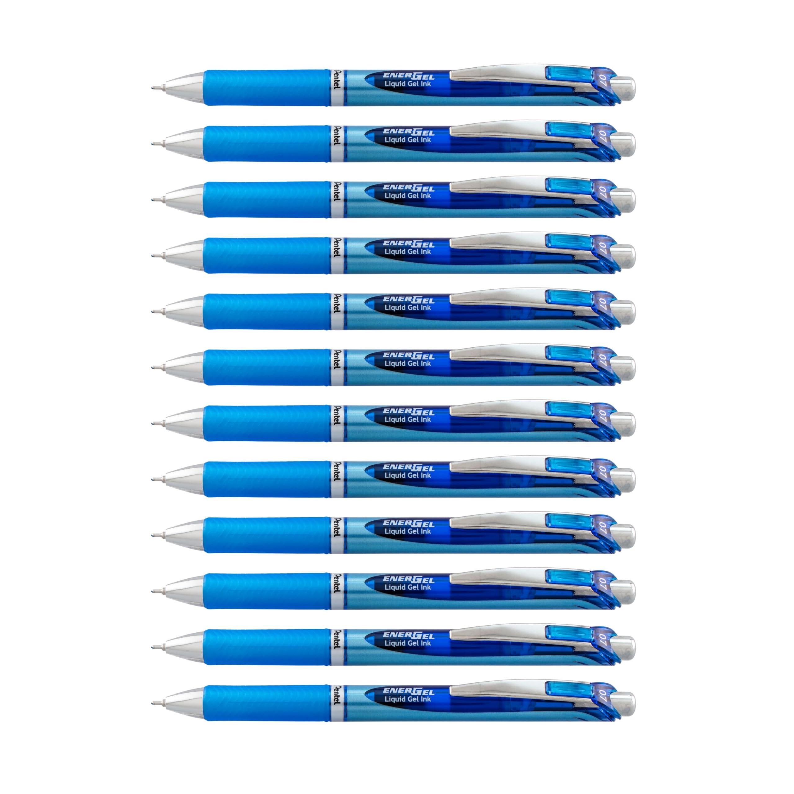 Pentel EnerGel Deluxe RTX Retractable Liquid Gel Pen, Medium Line, Needle Tip, Blue Ink, Box of 12 (BLN77-C), 0.7mm needle by Pentel — Shop at Bazar